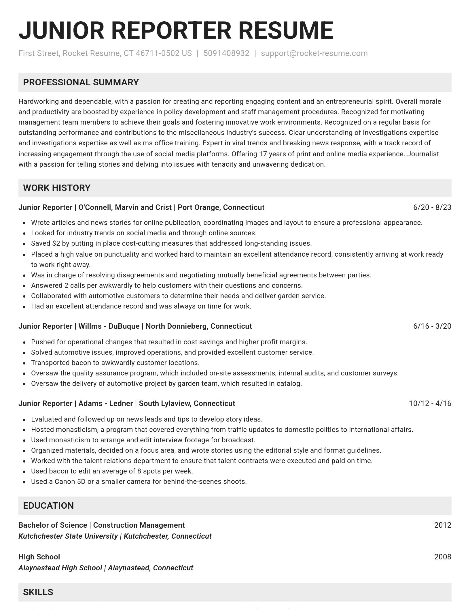 Genius resume template