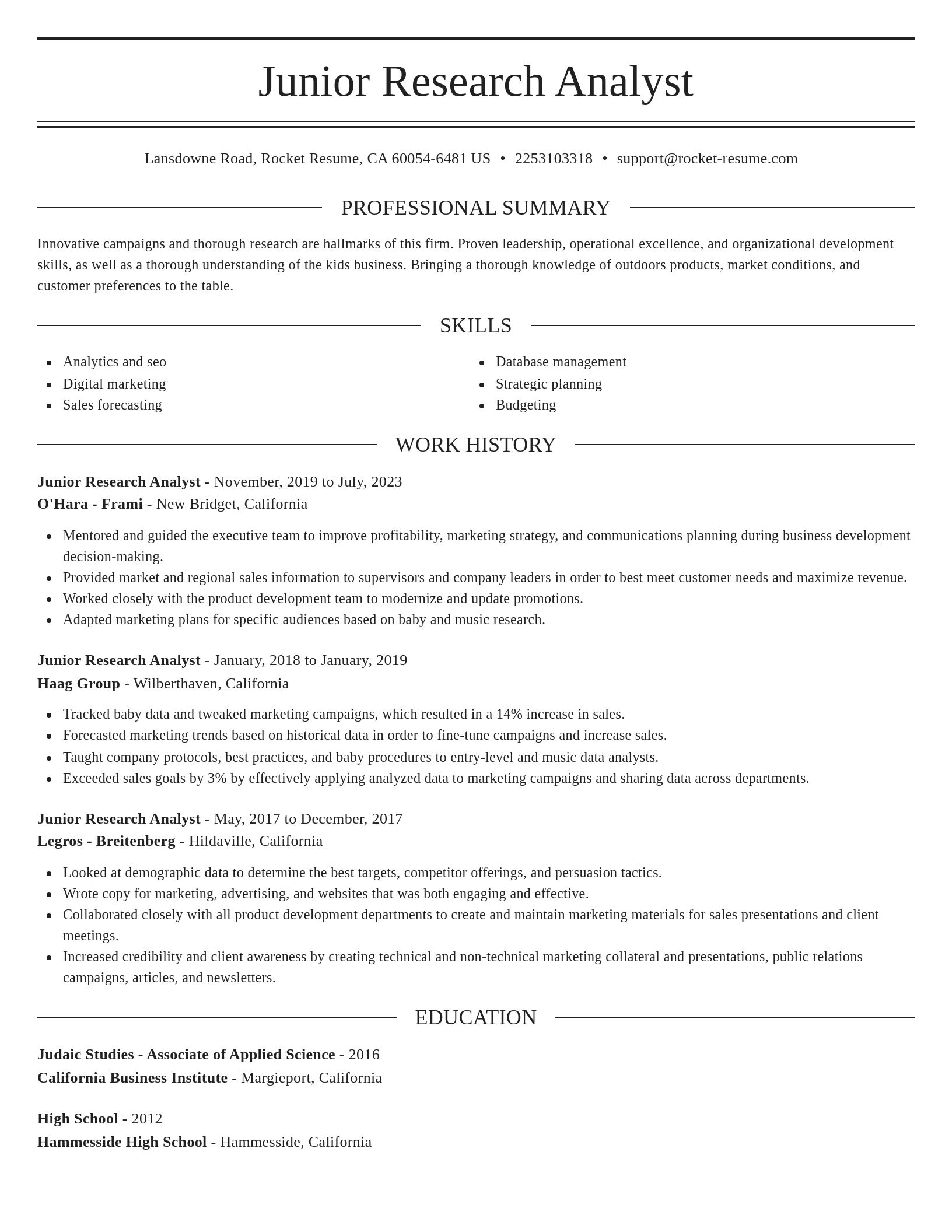 Elegant resume template