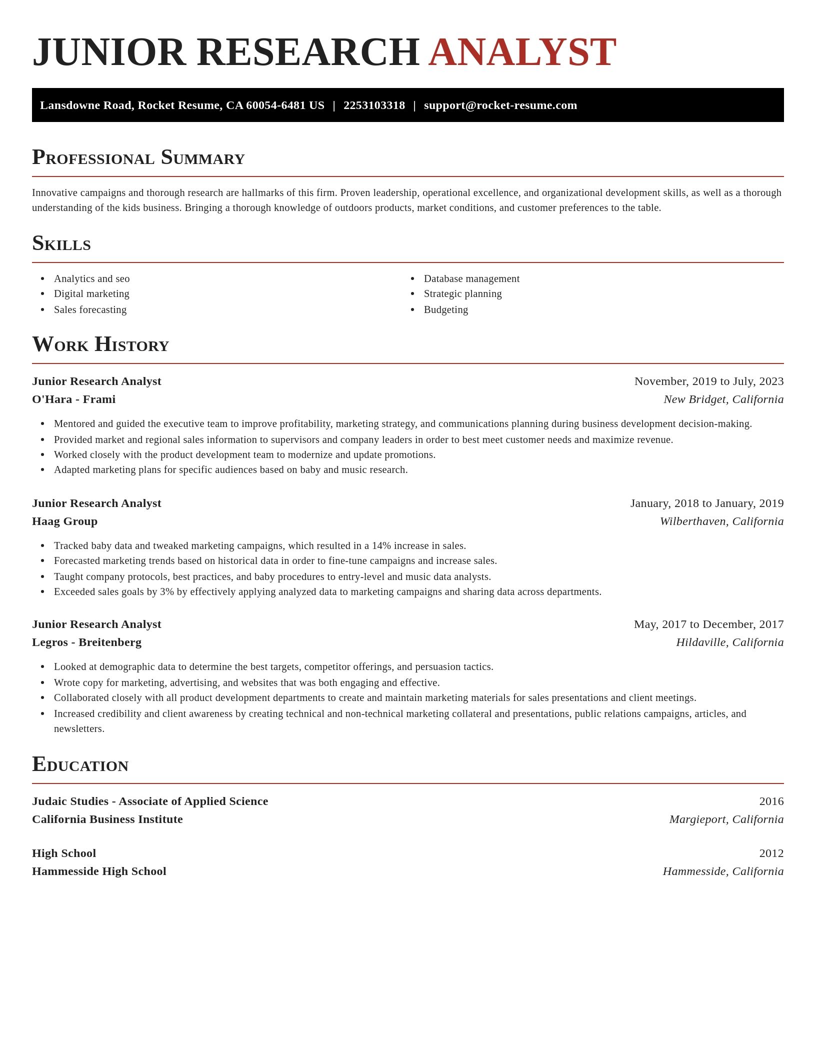 Exquisite resume template