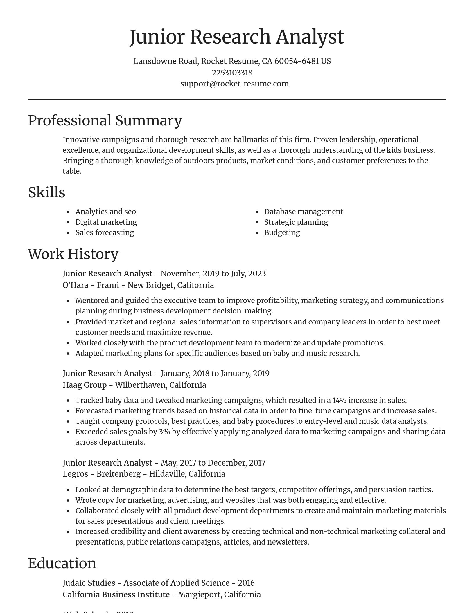 Focal Point resume template