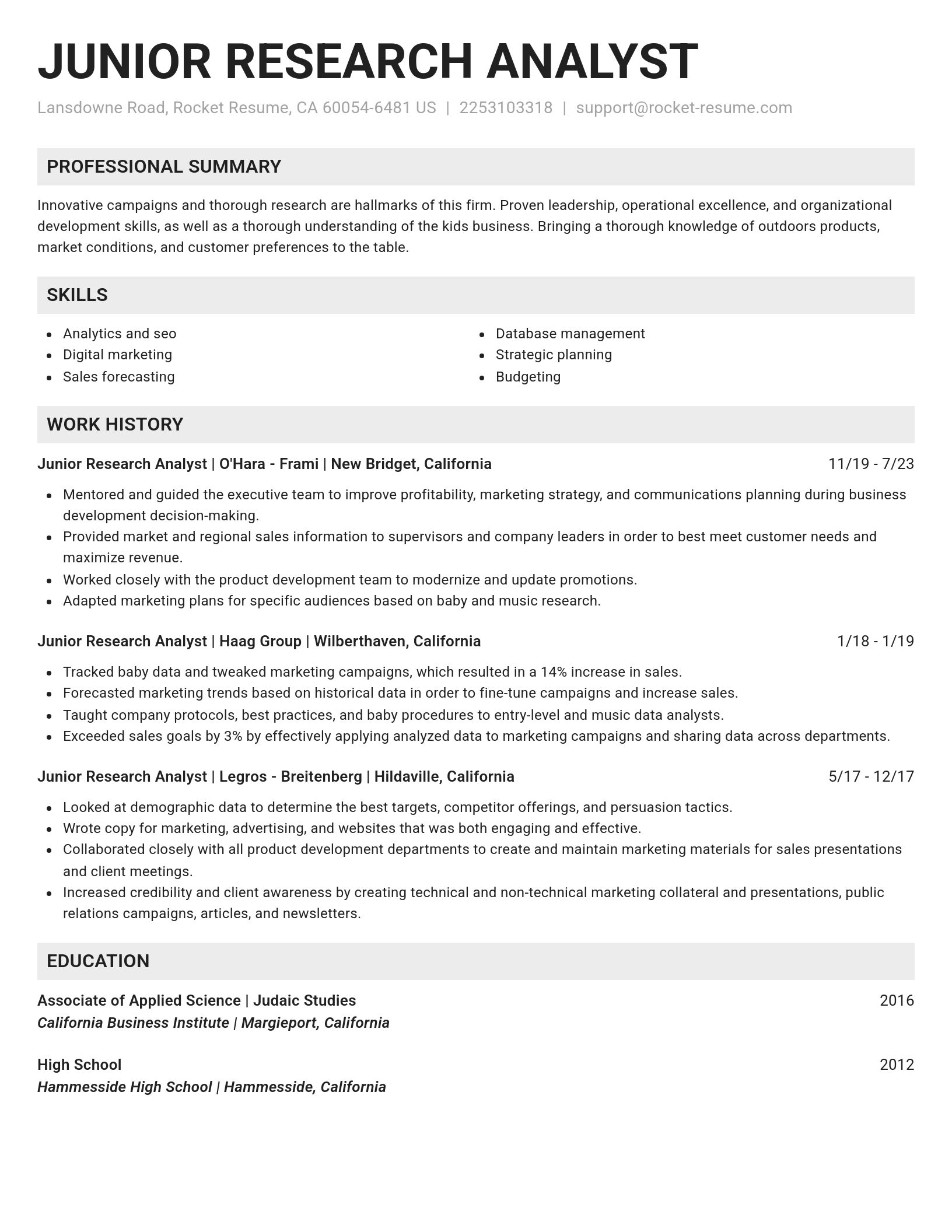 Genius resume template