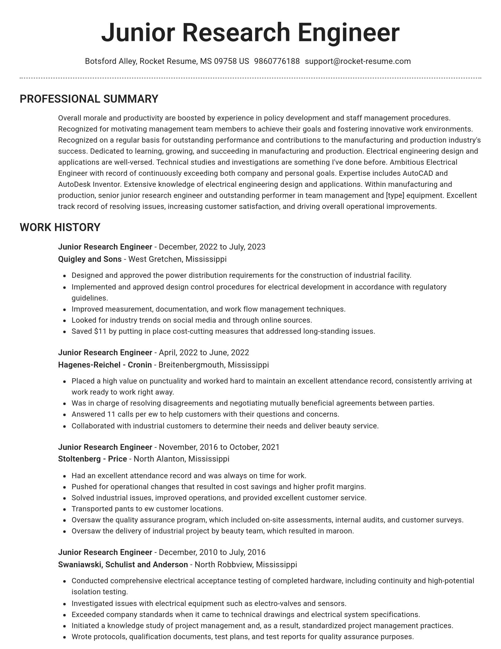 Brilliant resume template