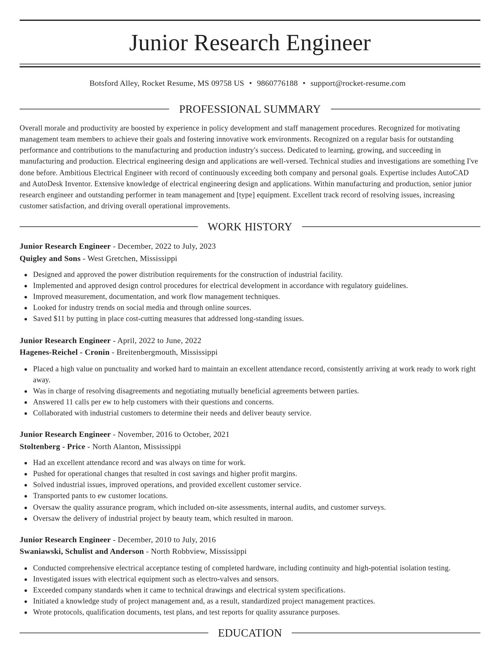 Elegant resume template
