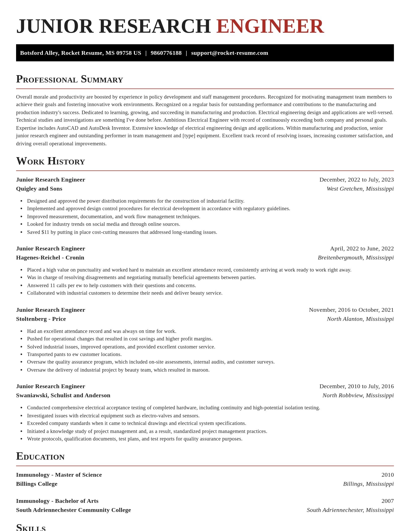 Exquisite resume template