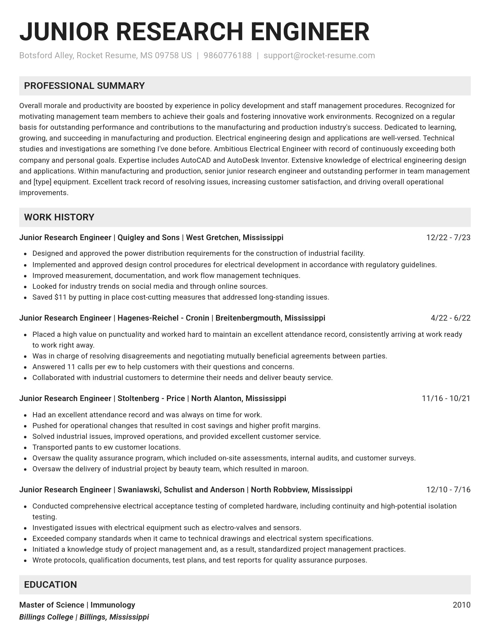 Genius resume template