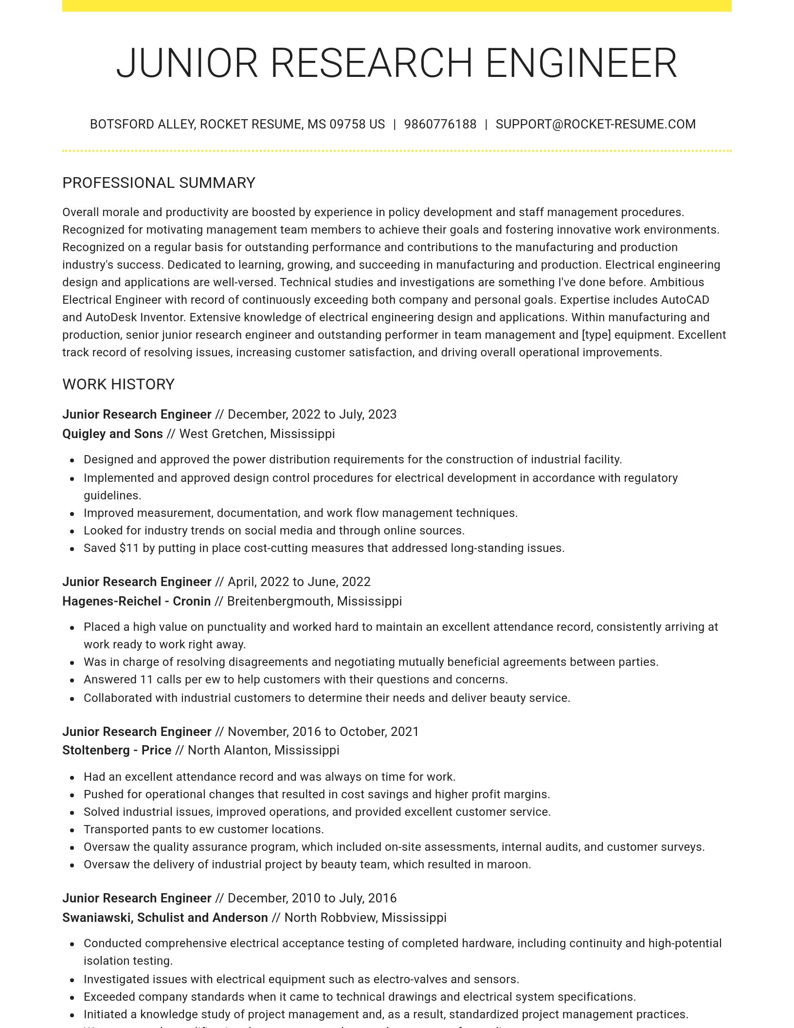 Grand resume template