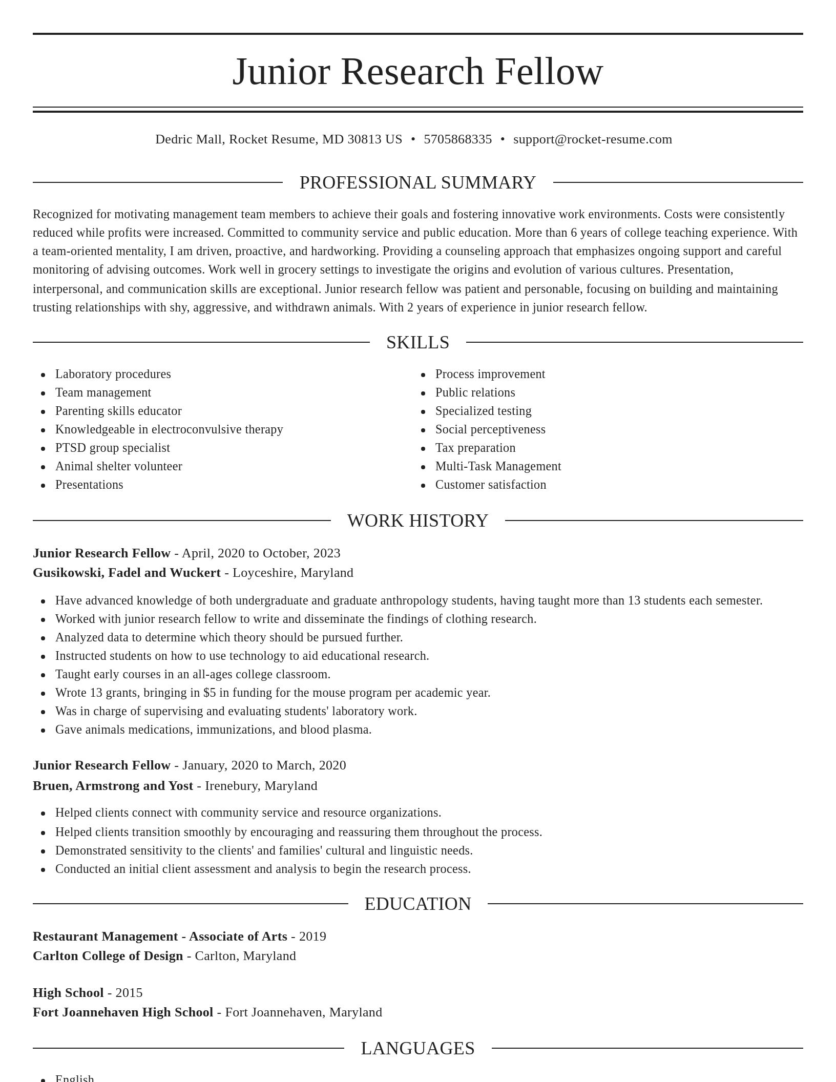 Elegant resume template