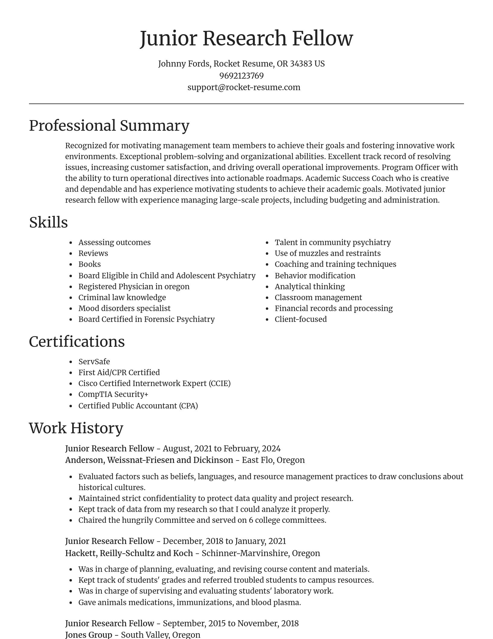 Focal Point resume template