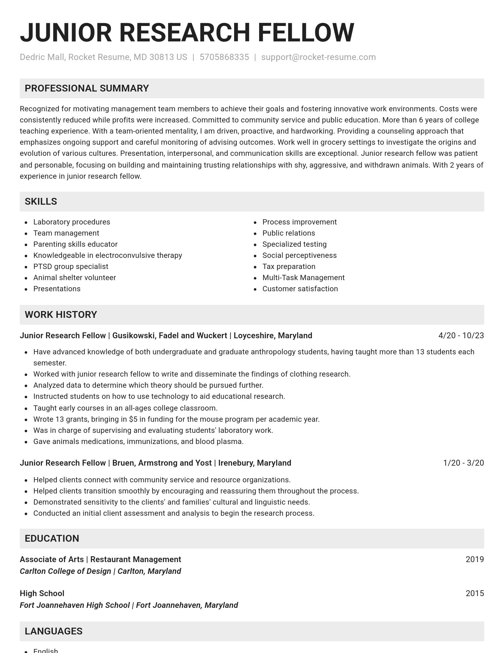 Genius resume template