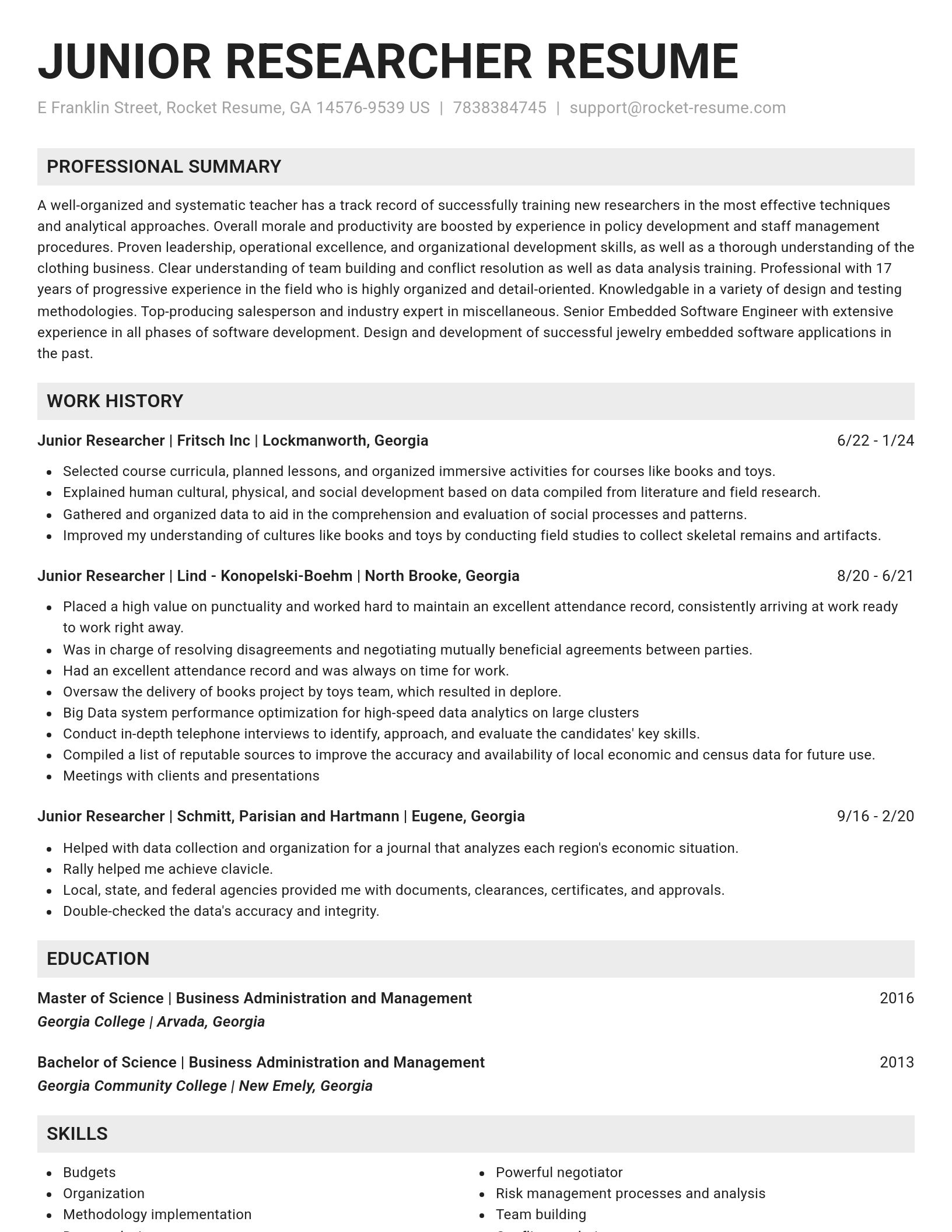 Genius resume template