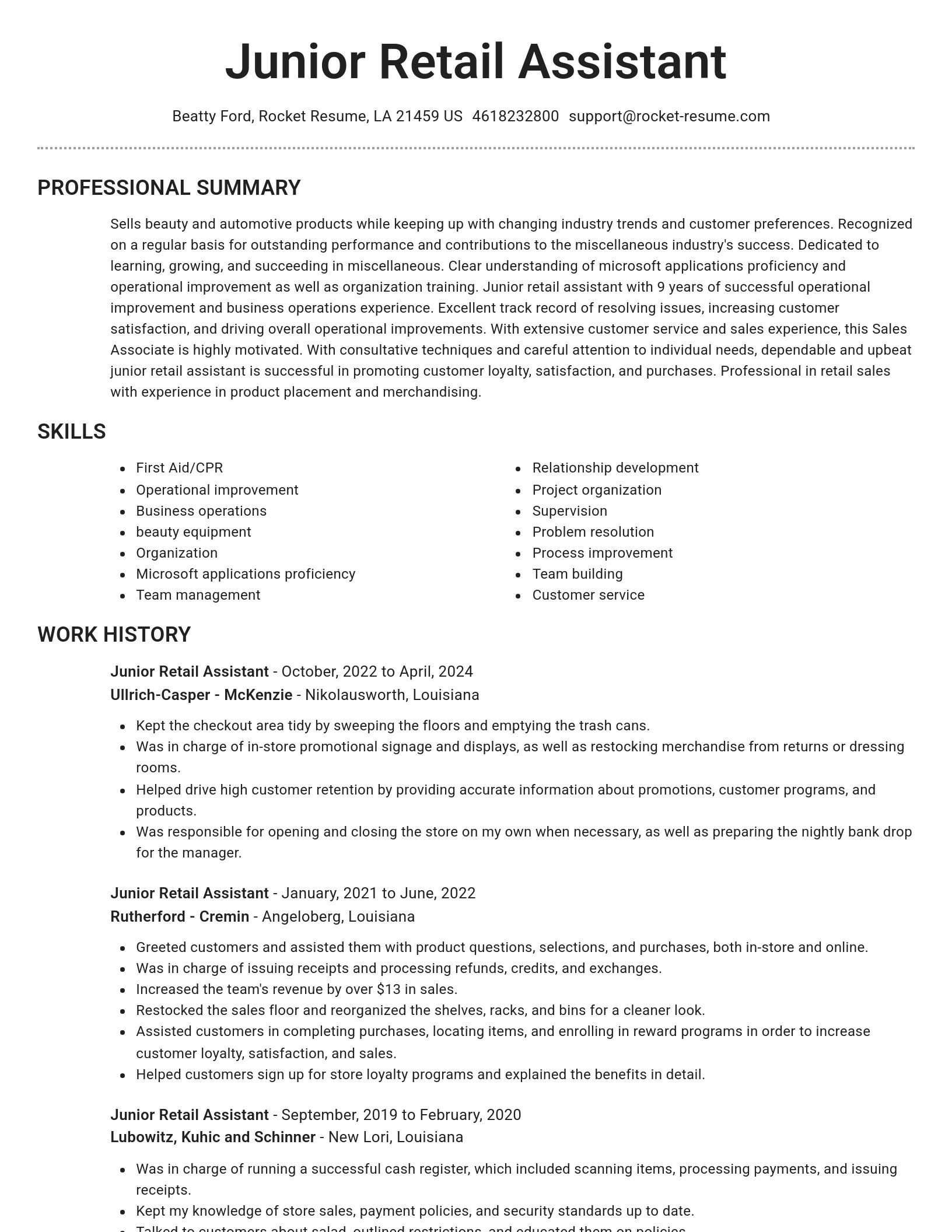Brilliant resume template