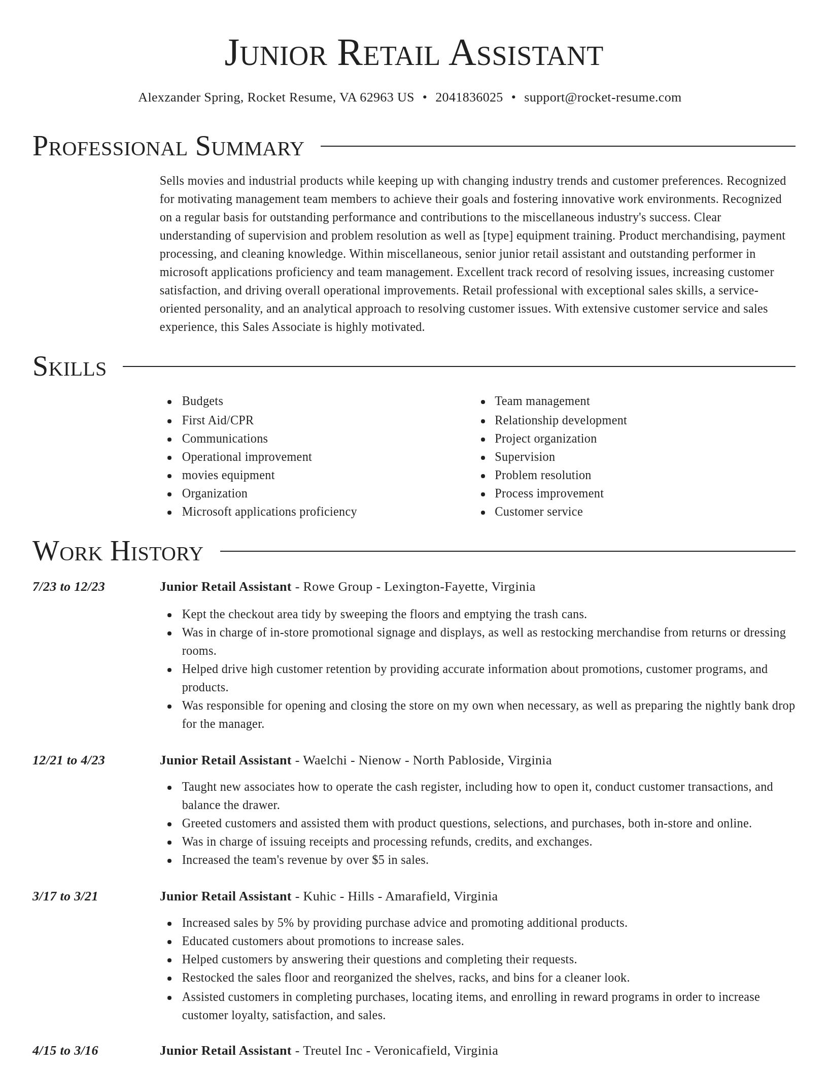 Director resume template