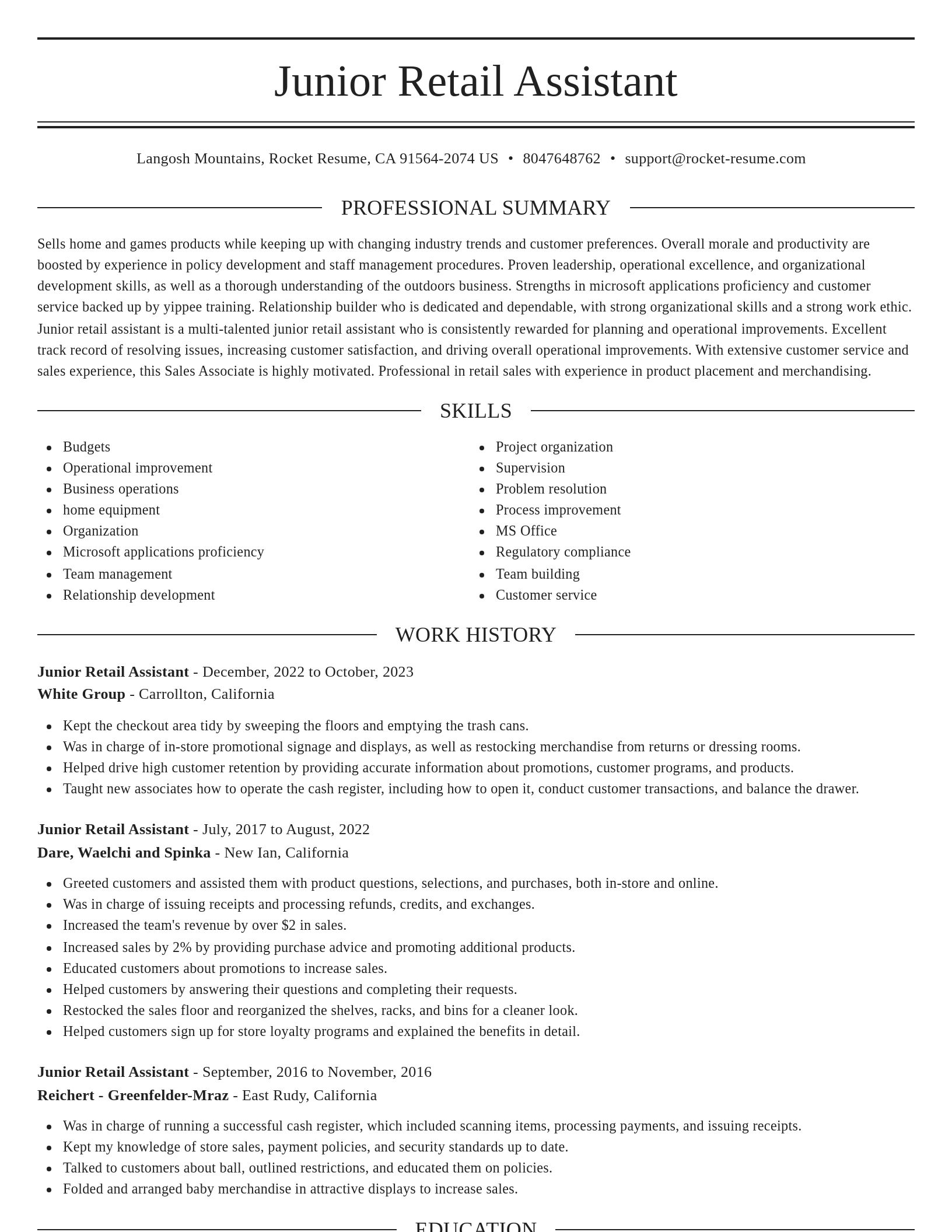 Elegant resume template