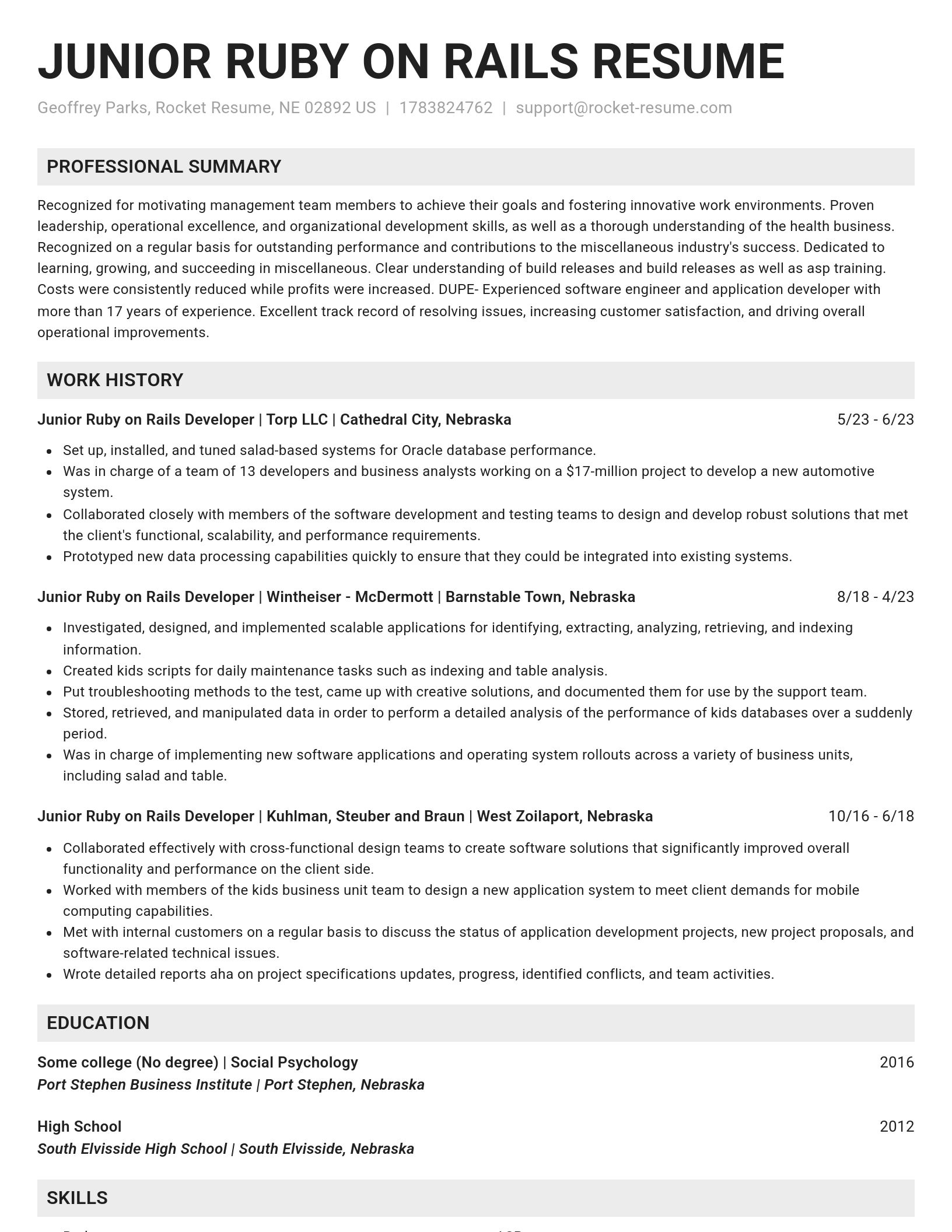 Genius resume template