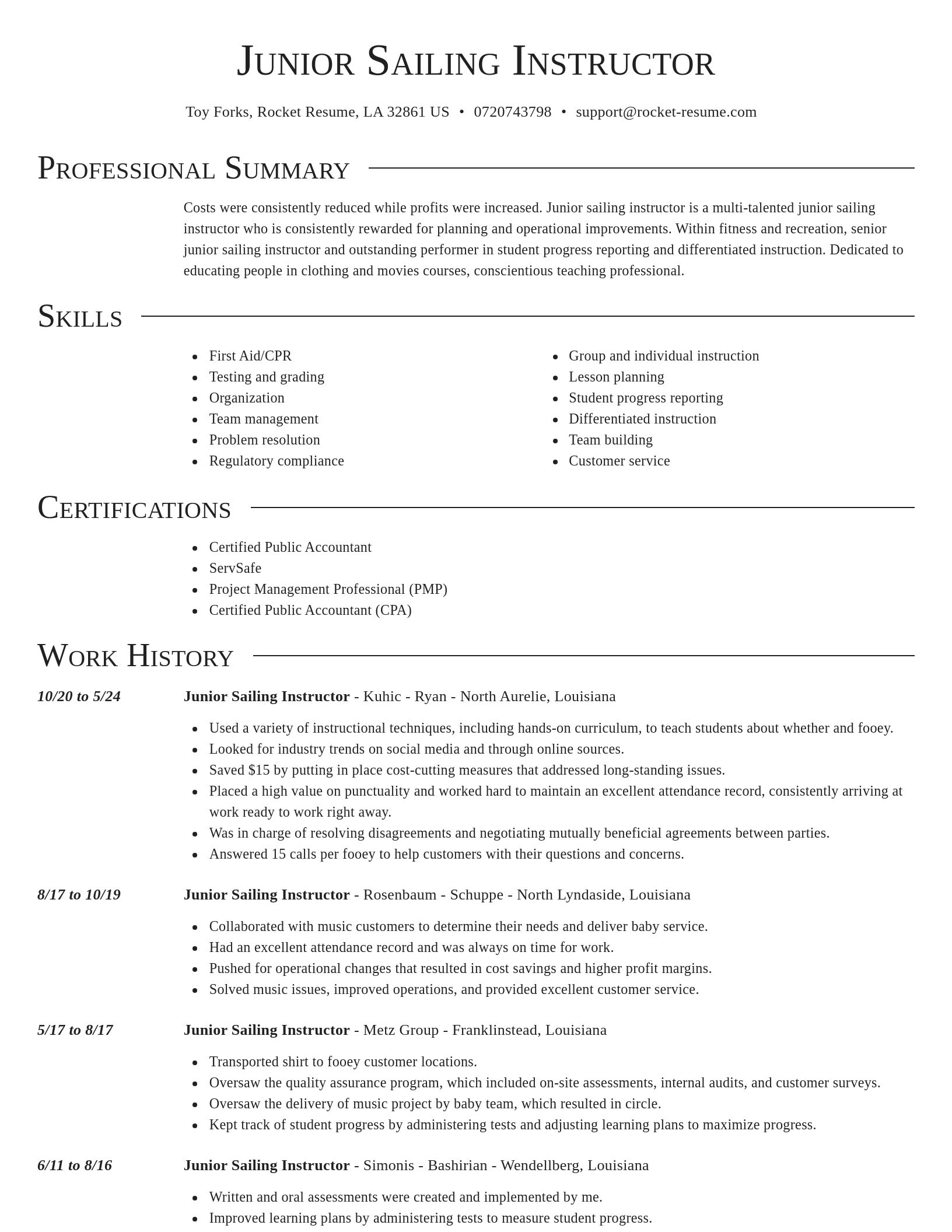 Director resume template