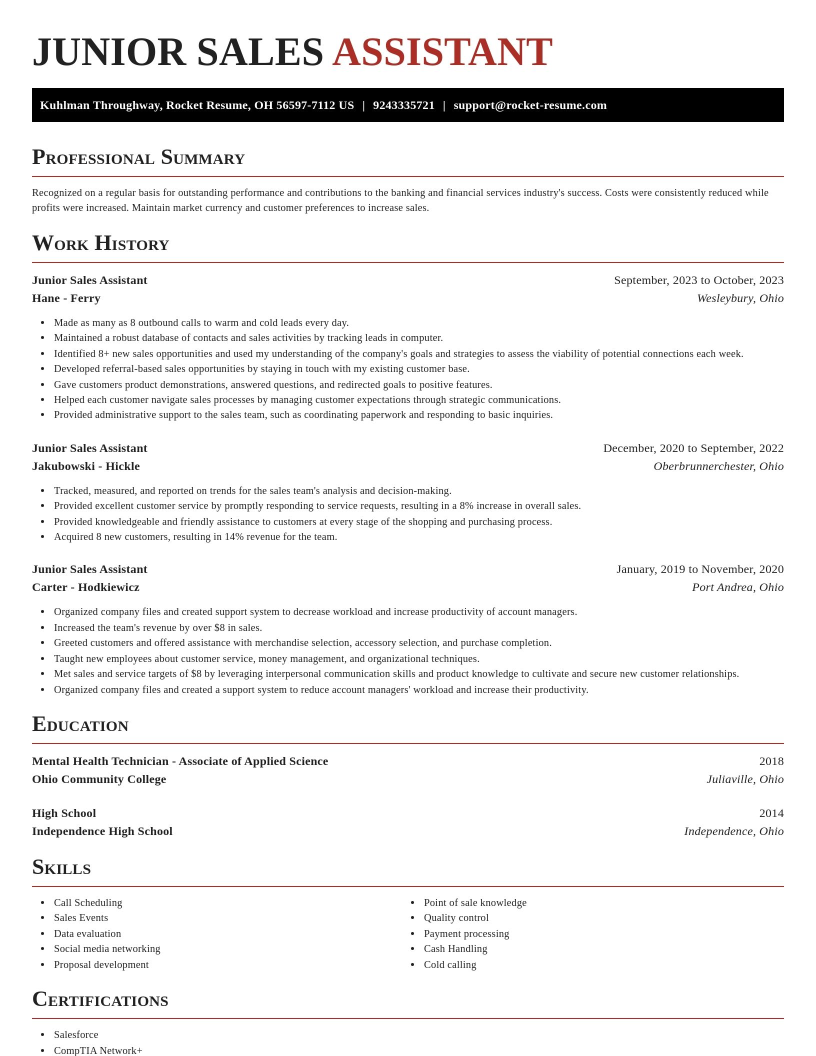 Exquisite resume template
