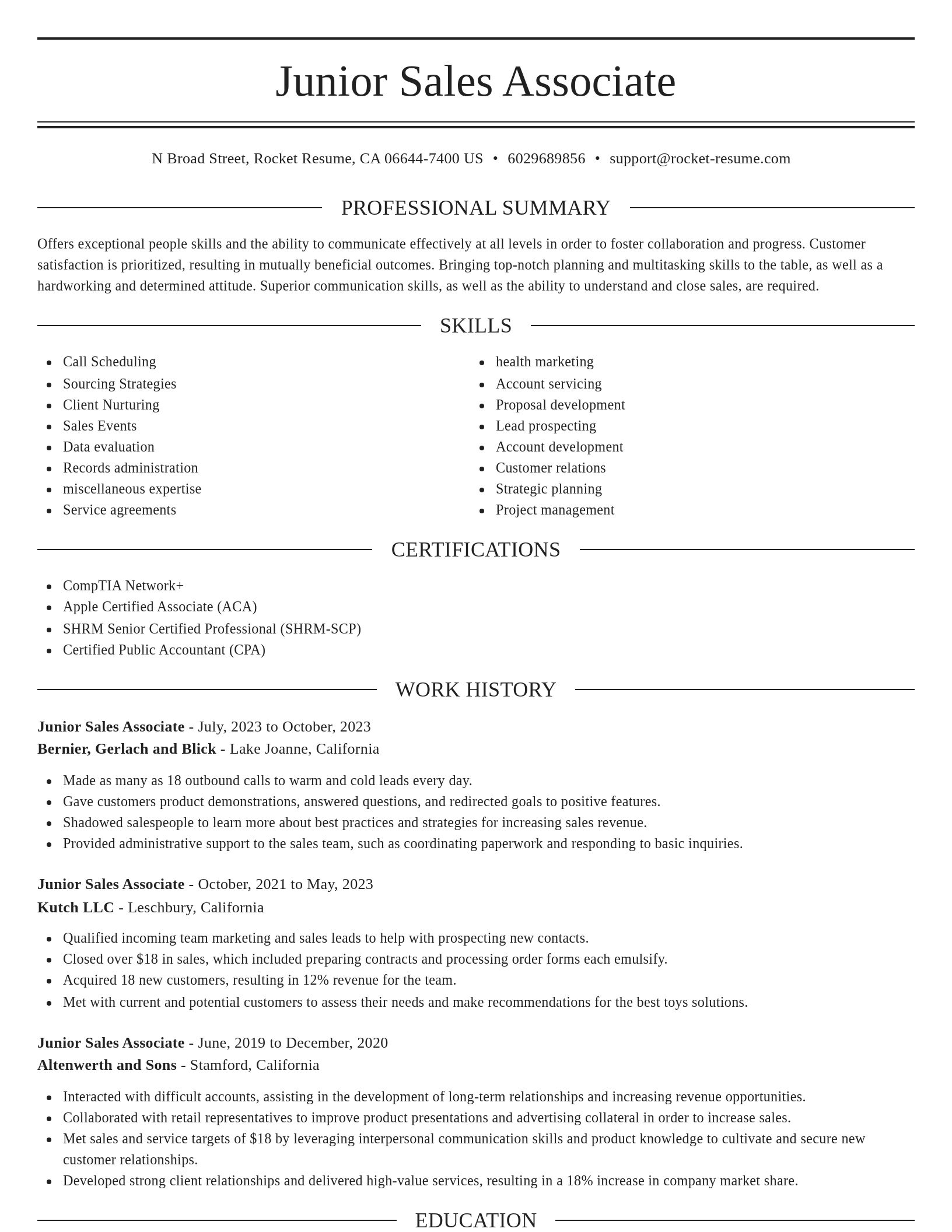 Elegant resume template