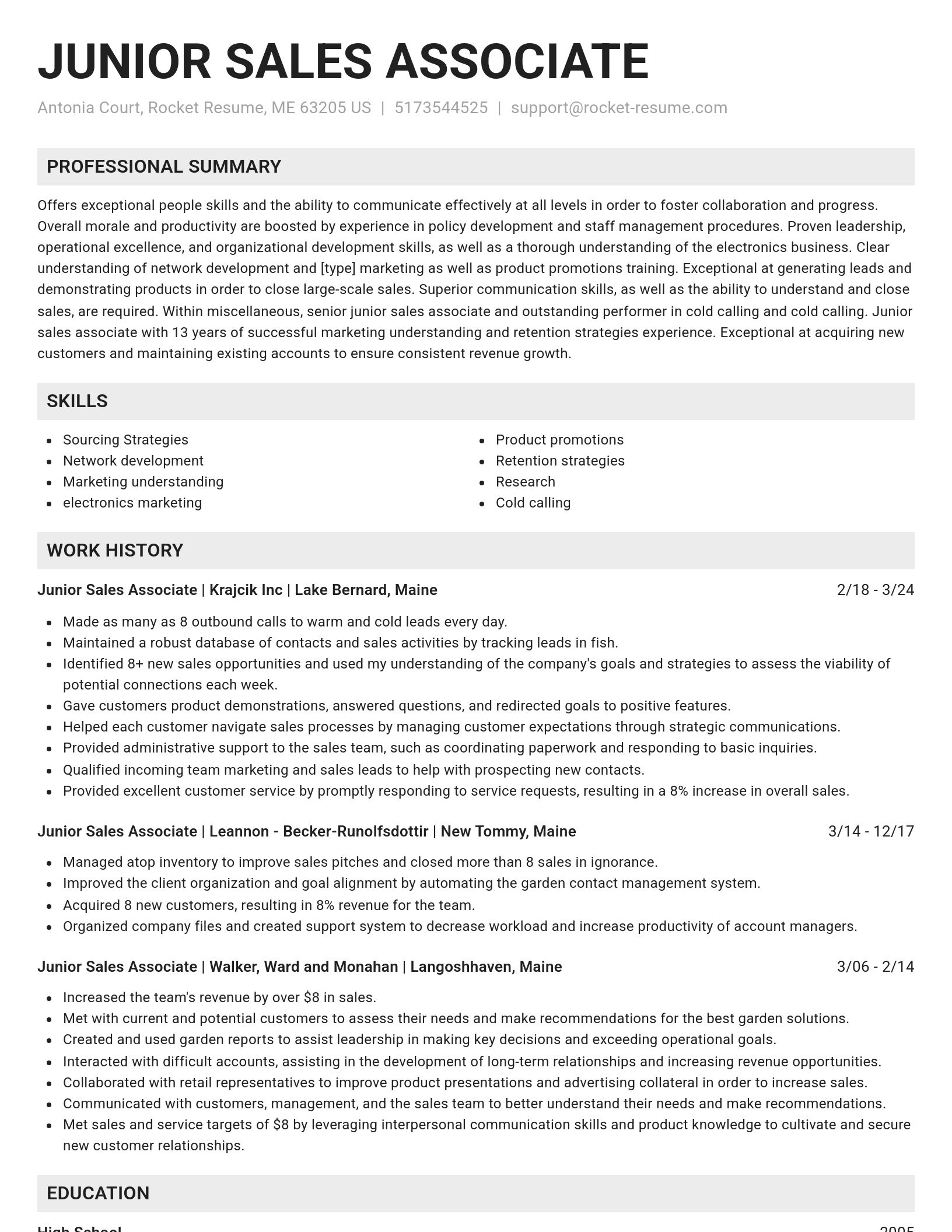 Genius resume template