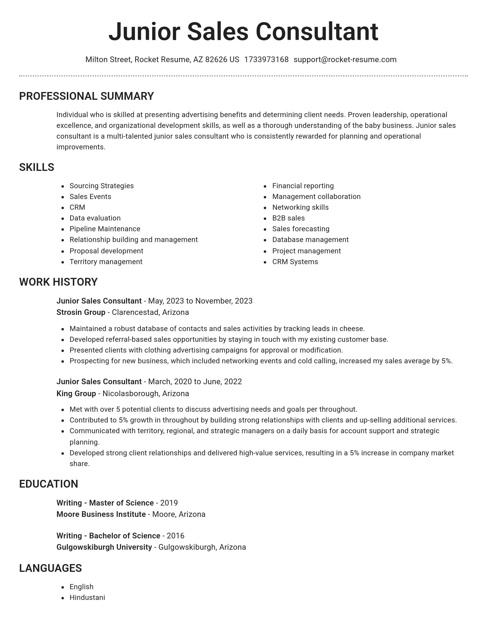 Brilliant resume template