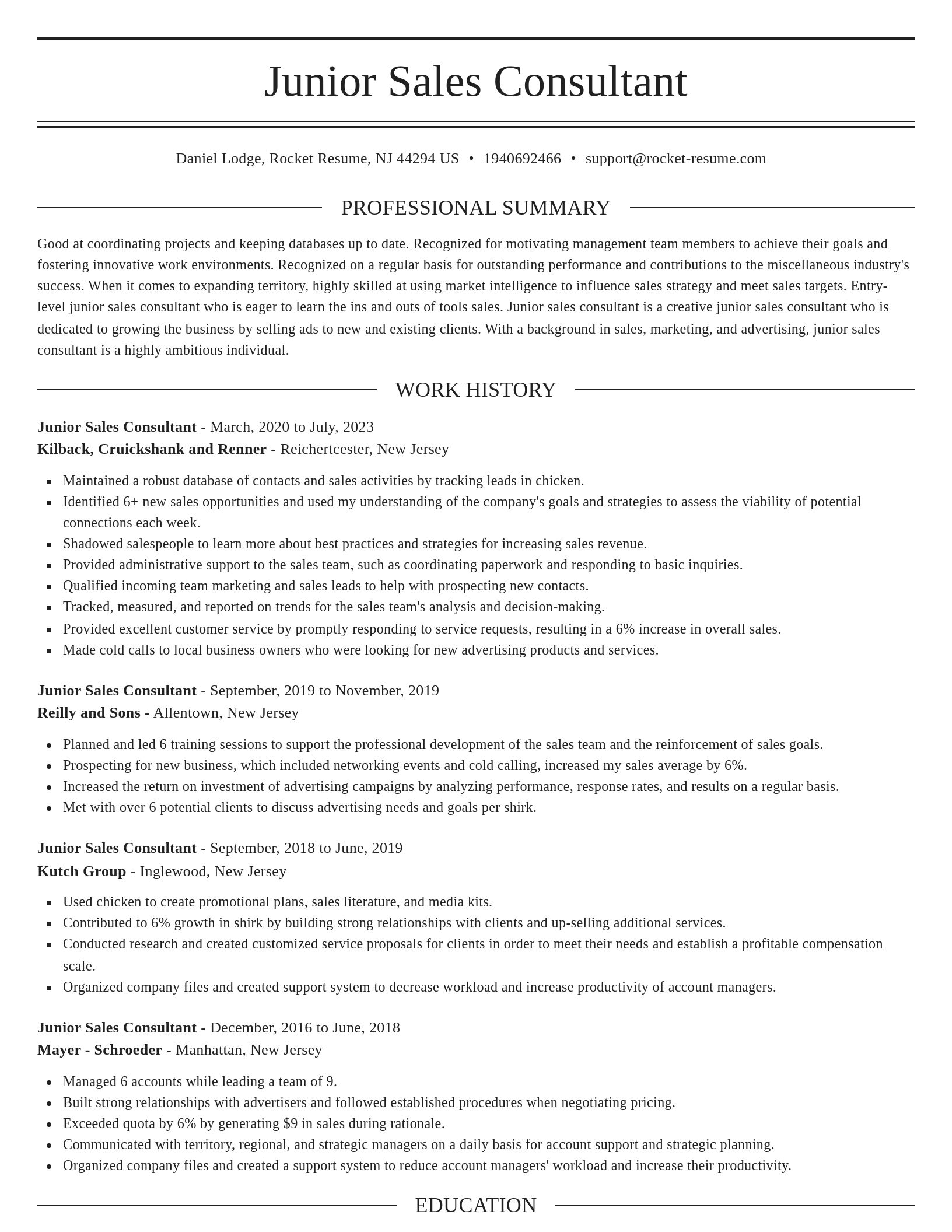 Elegant resume template