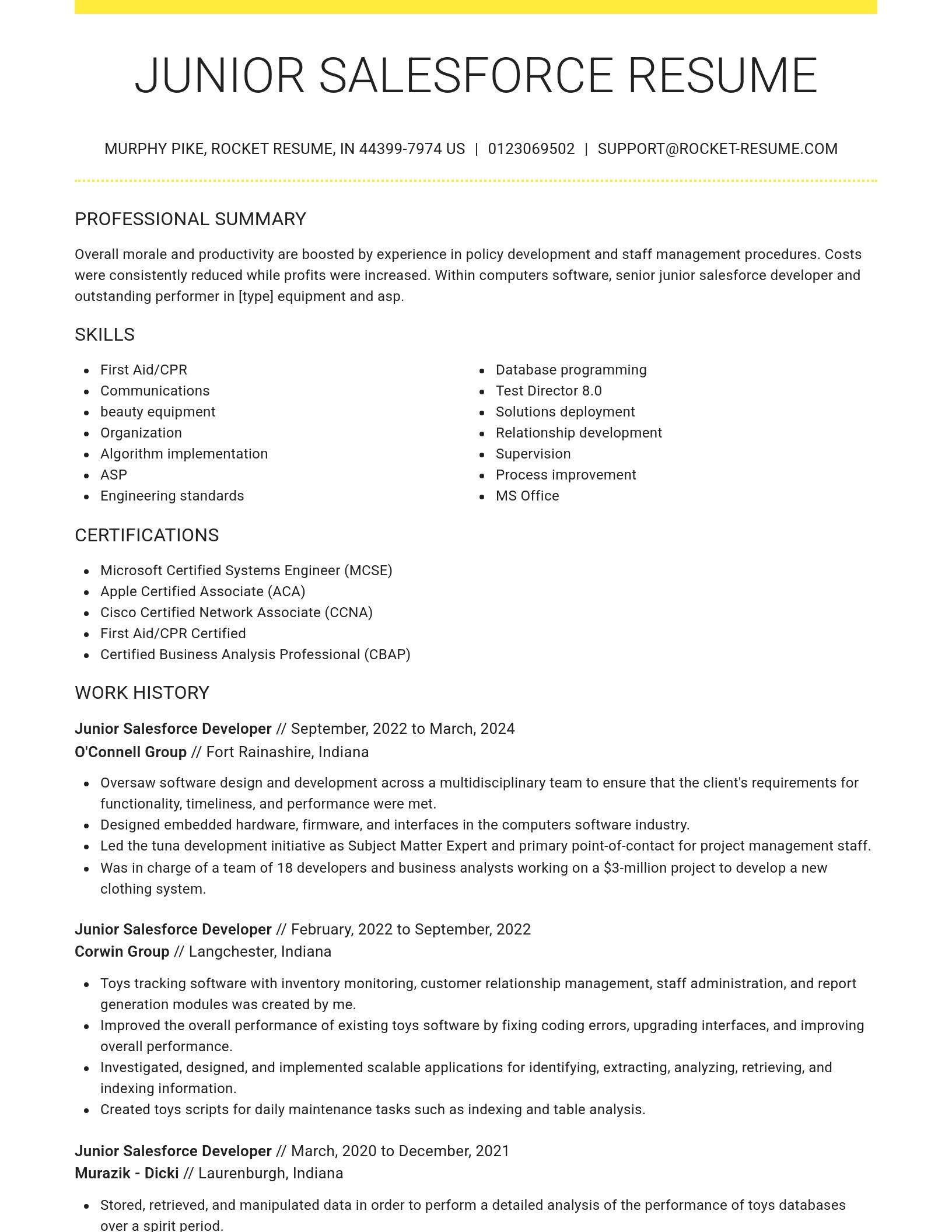 Grand resume template