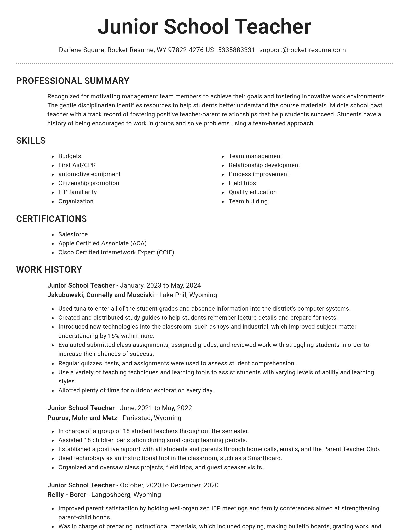 Brilliant resume template