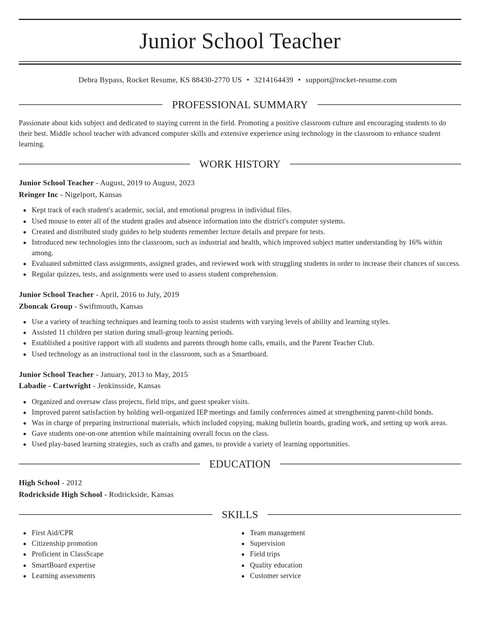 Elegant resume template