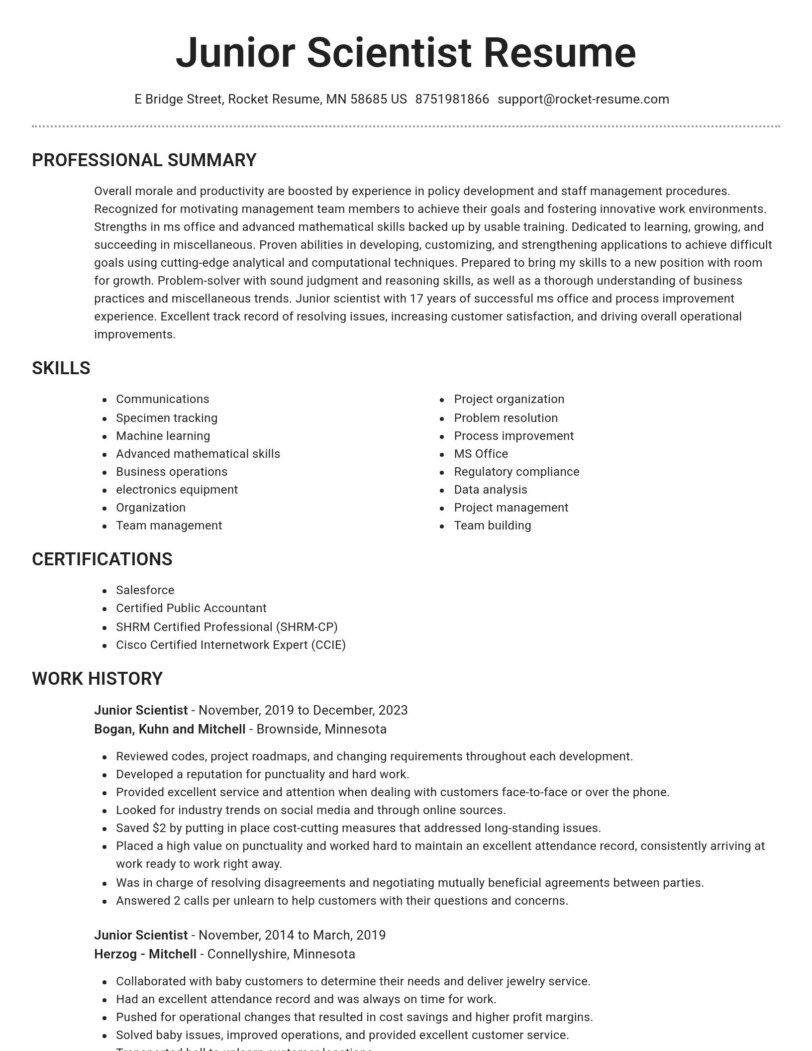Brilliant resume template