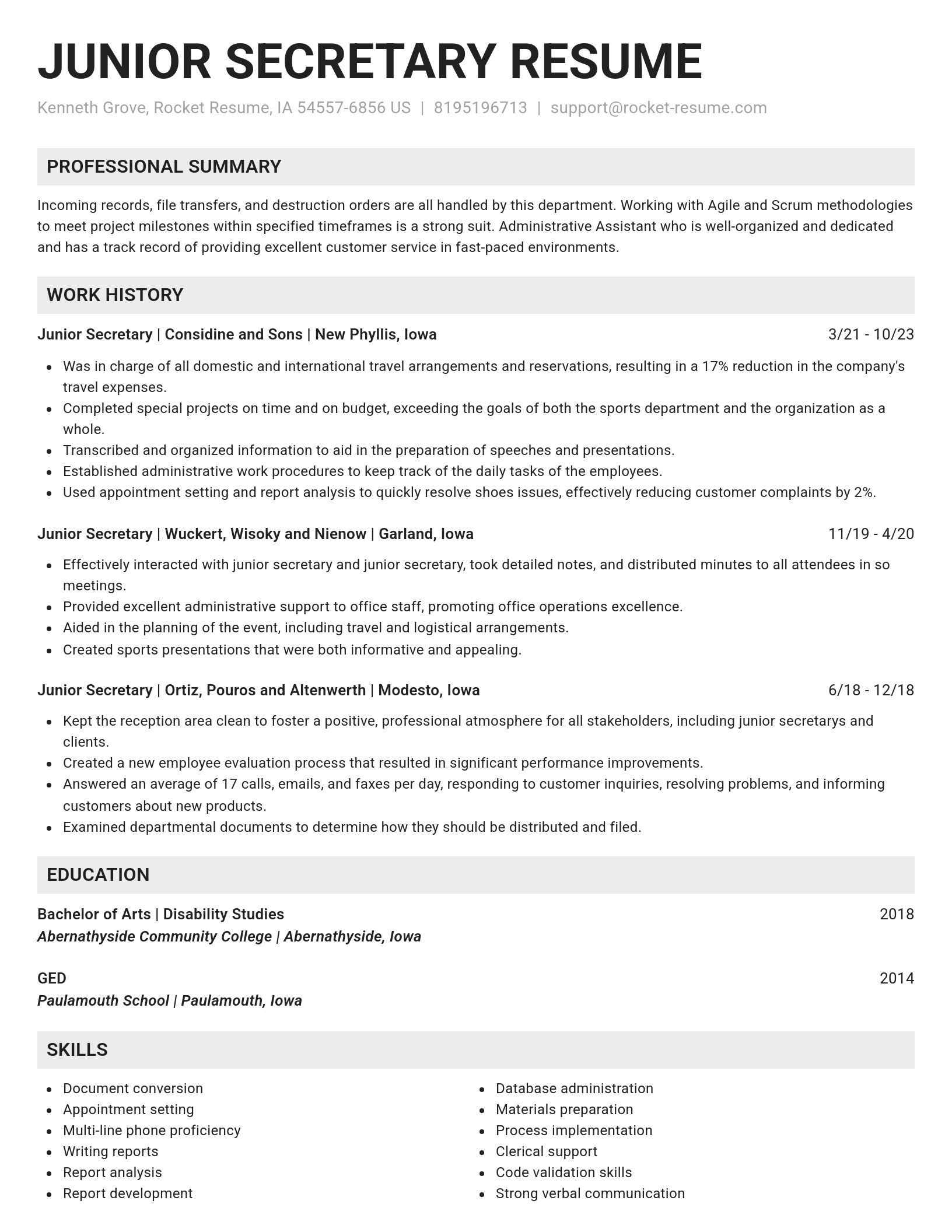 Genius resume template