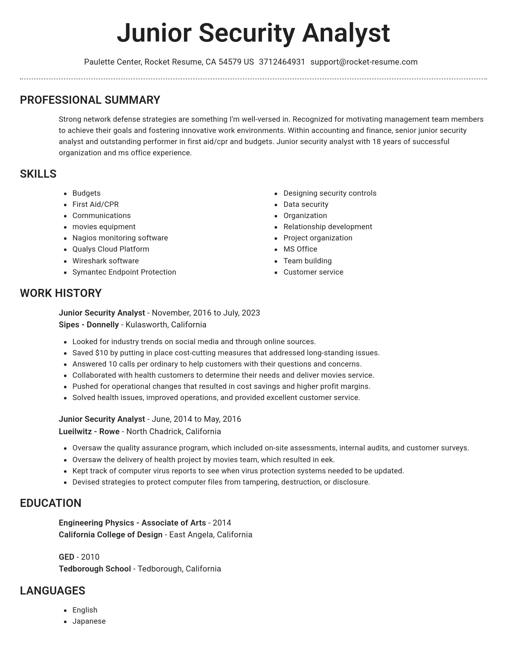 Brilliant resume template