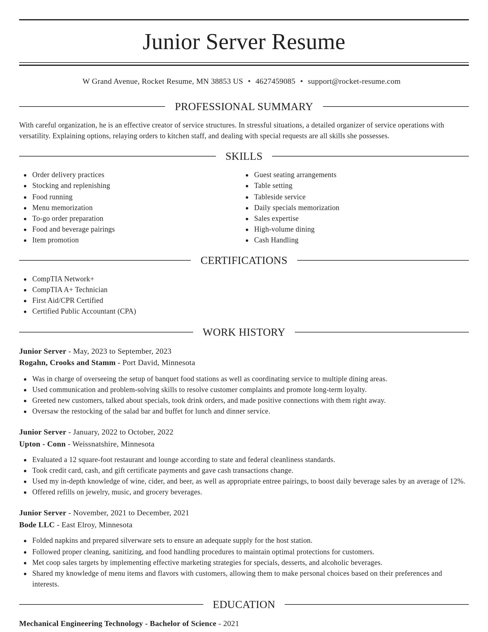 Elegant resume template