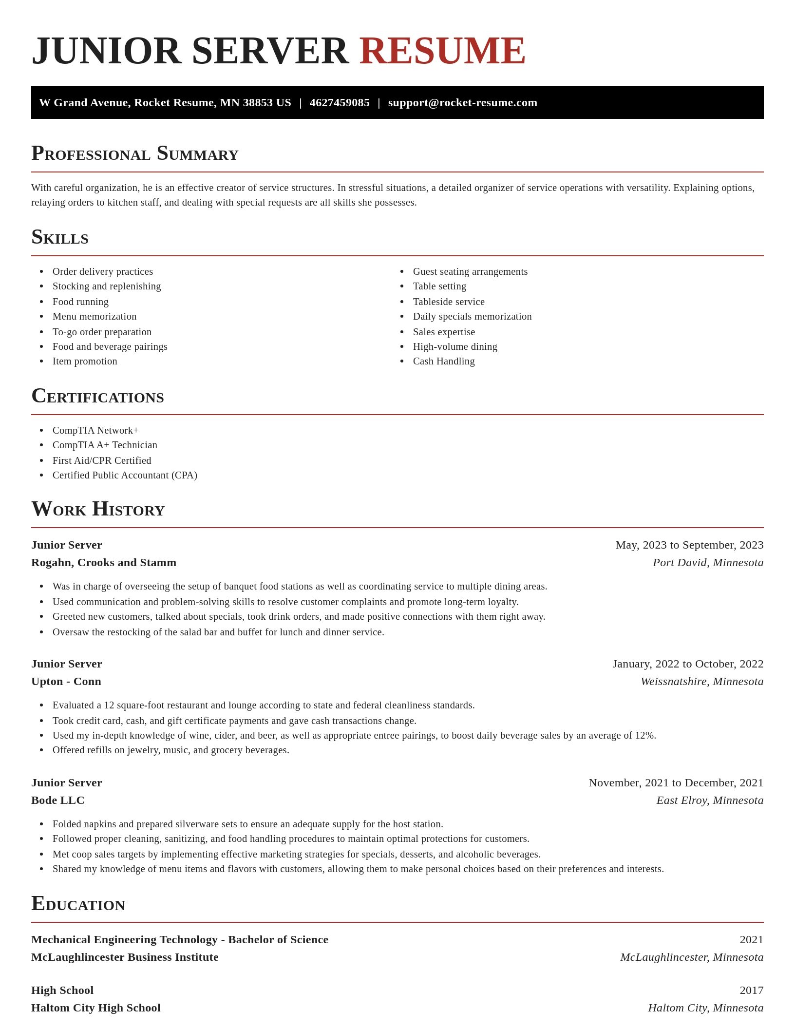 Exquisite resume template