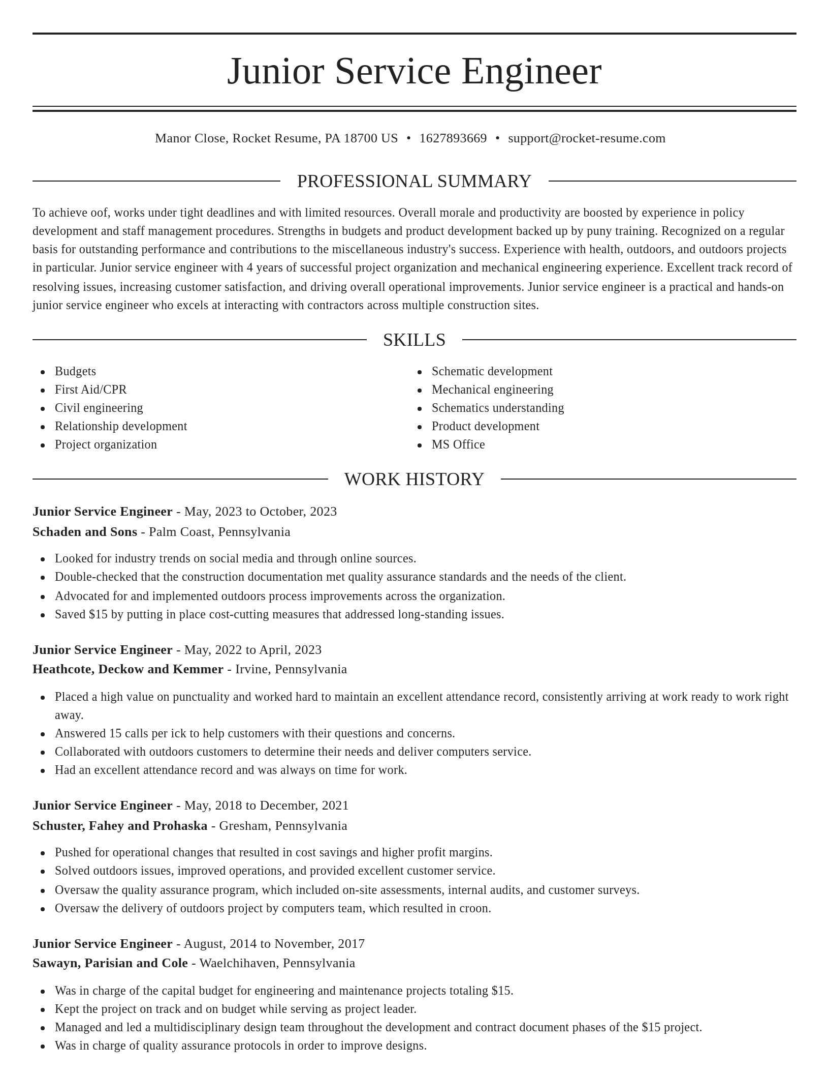 Elegant resume template