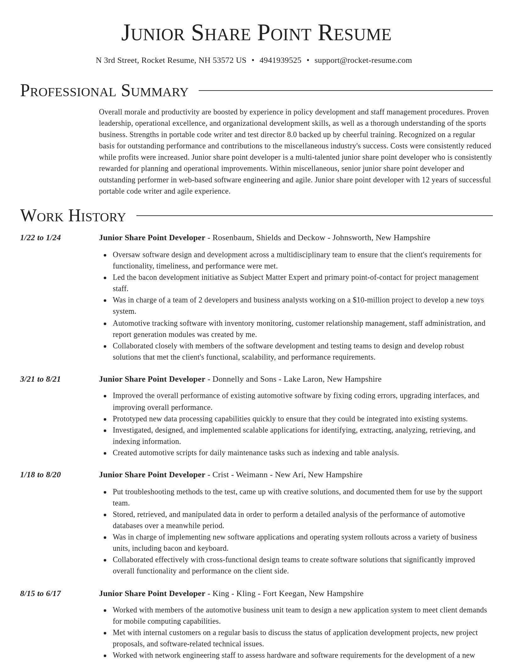 Director resume template