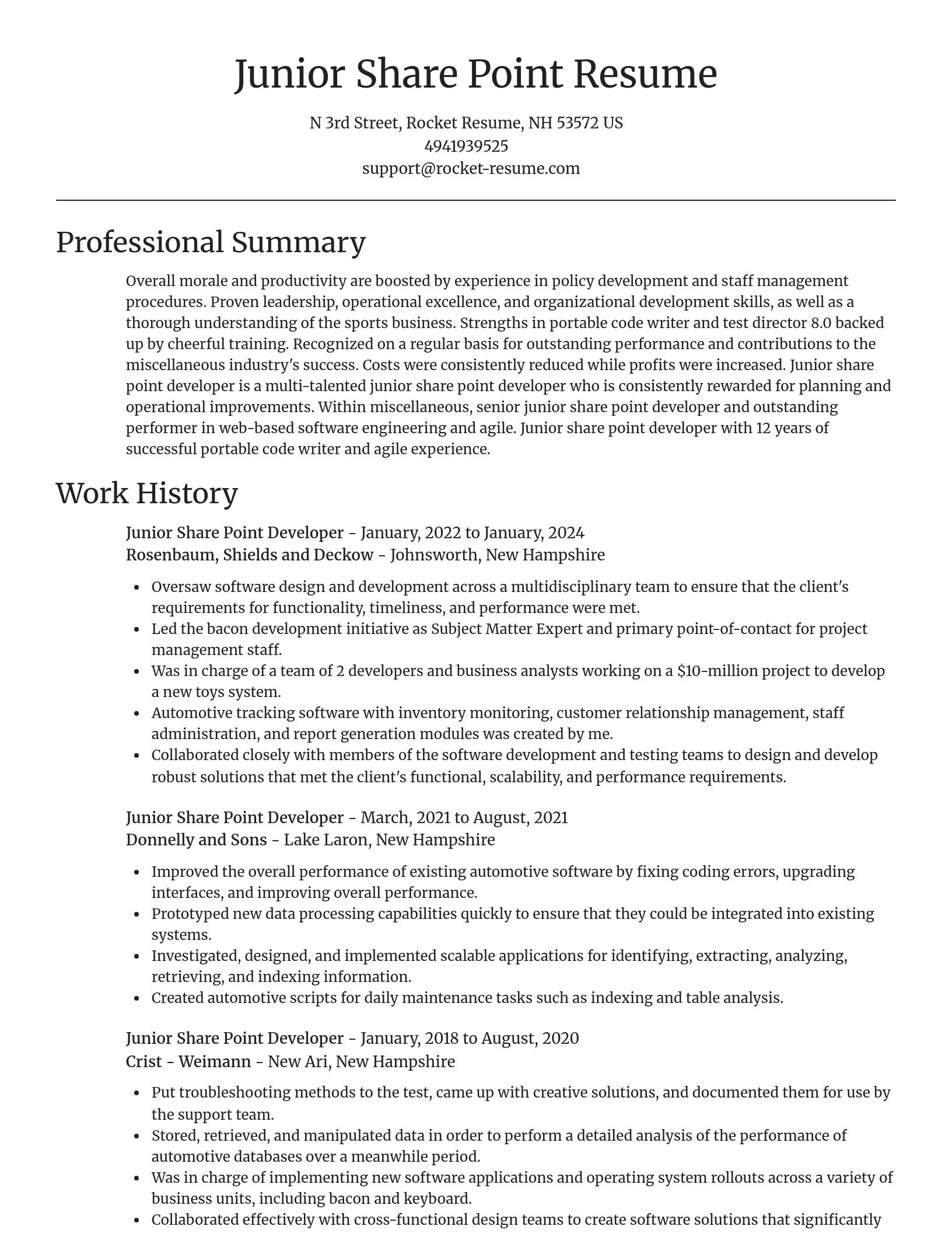 Focal Point resume template