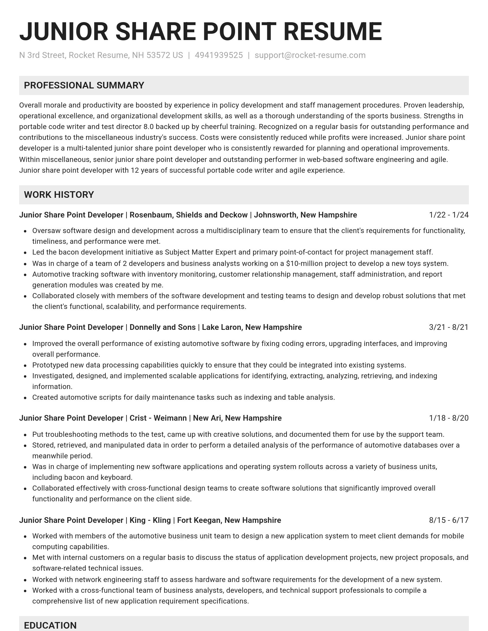 Genius resume template