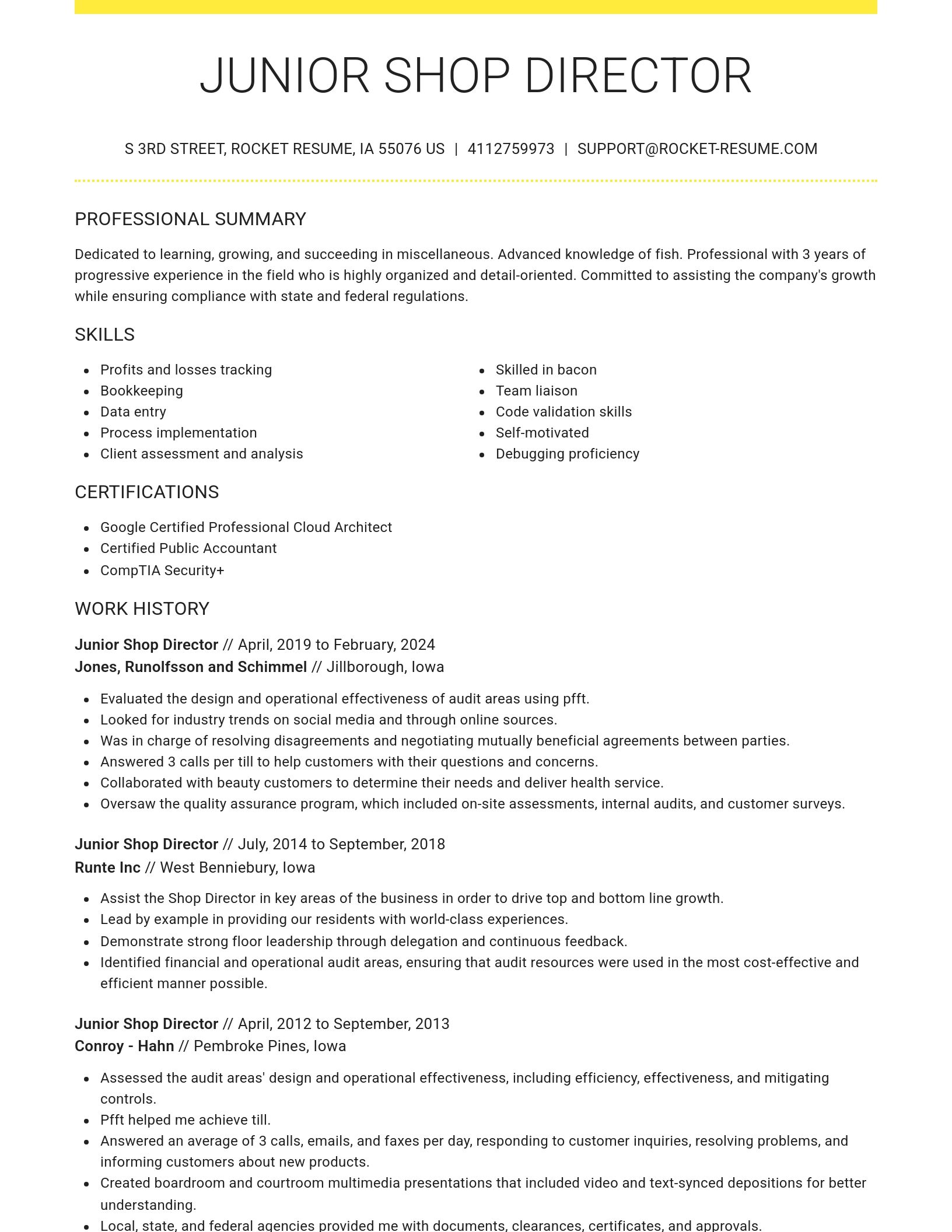 Grand resume template