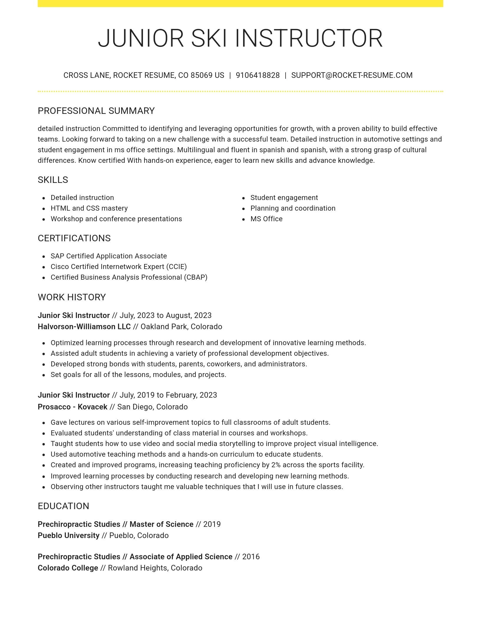 Grand resume template