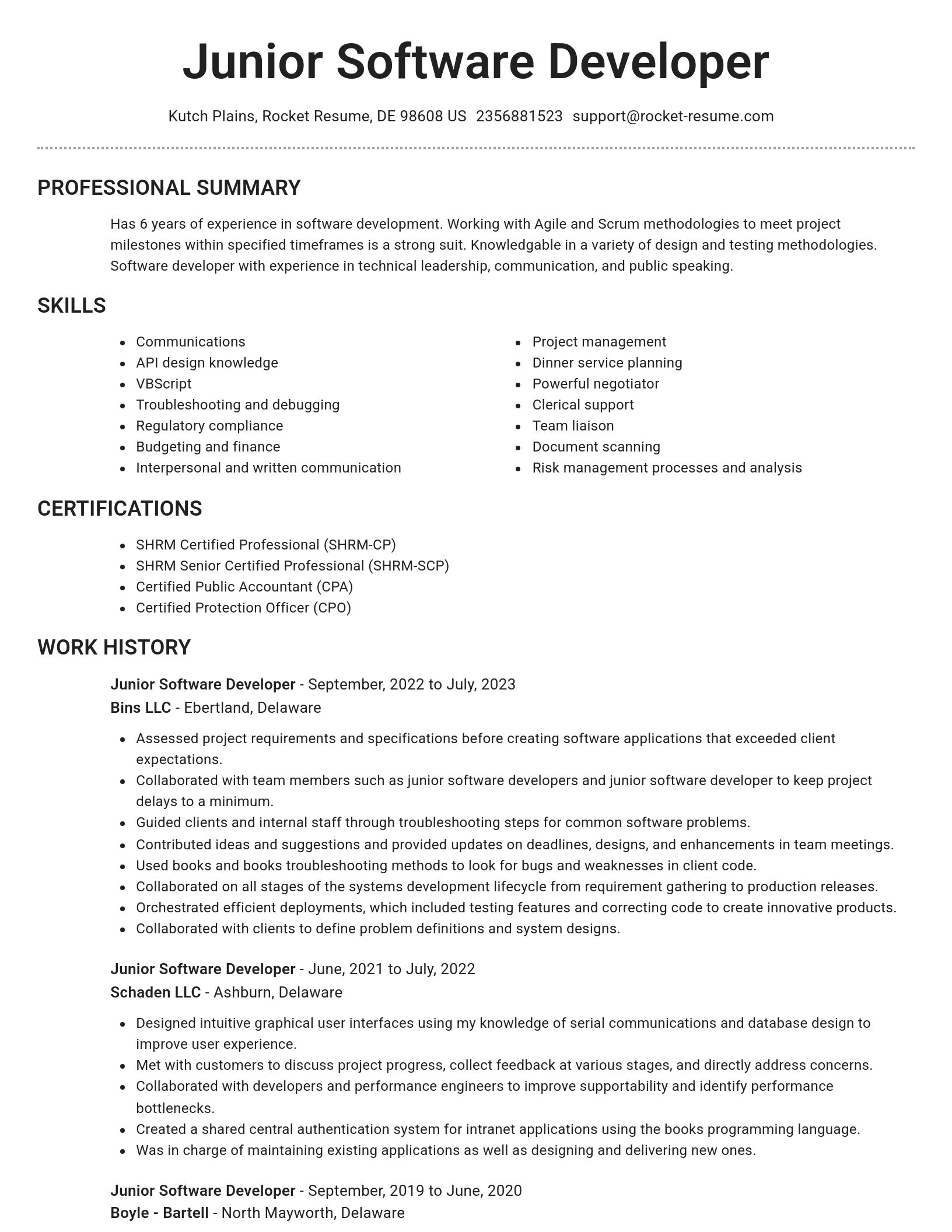 Brilliant resume template