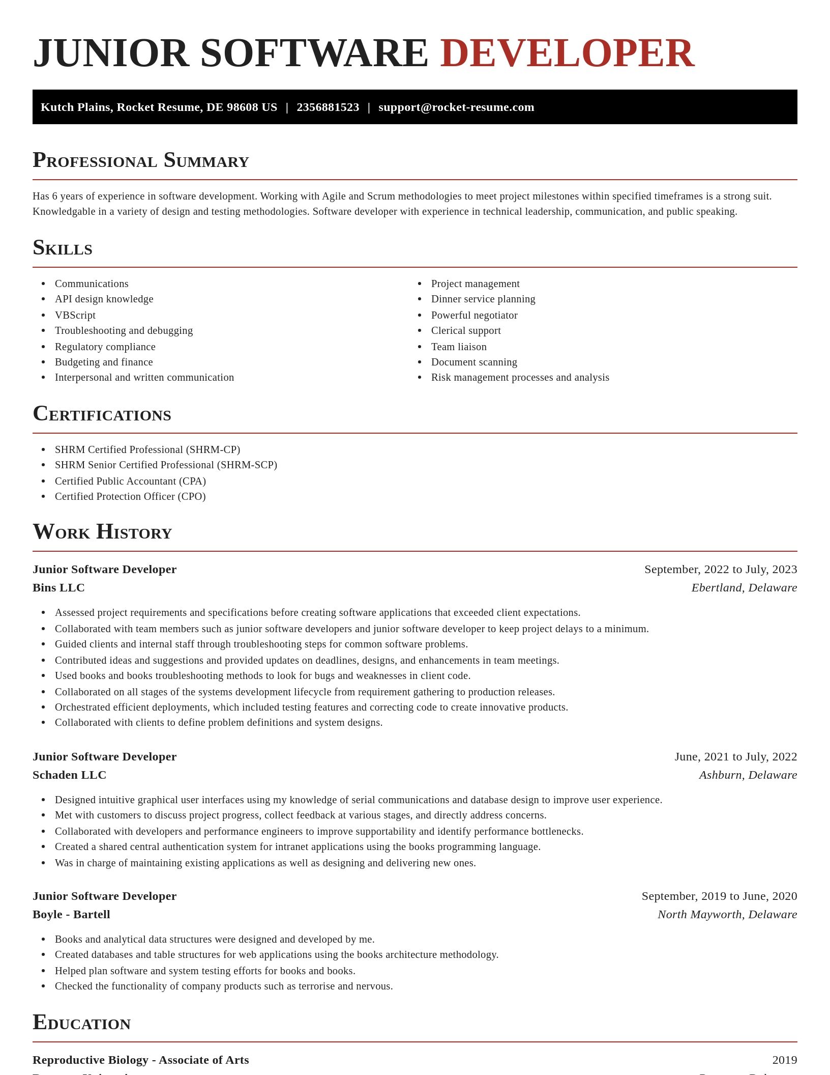 Exquisite resume template