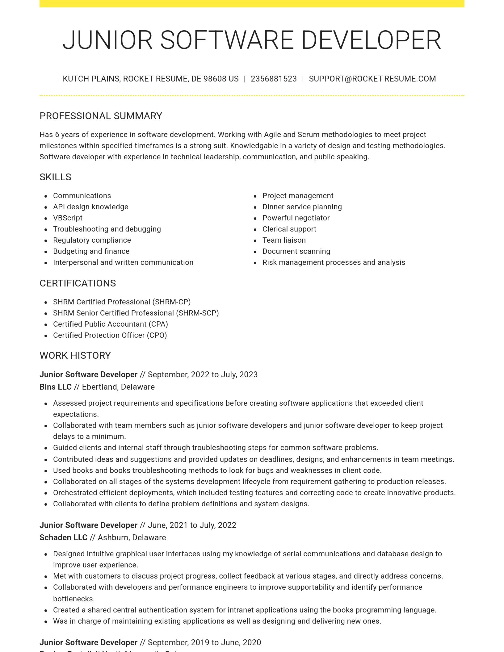 Grand resume template