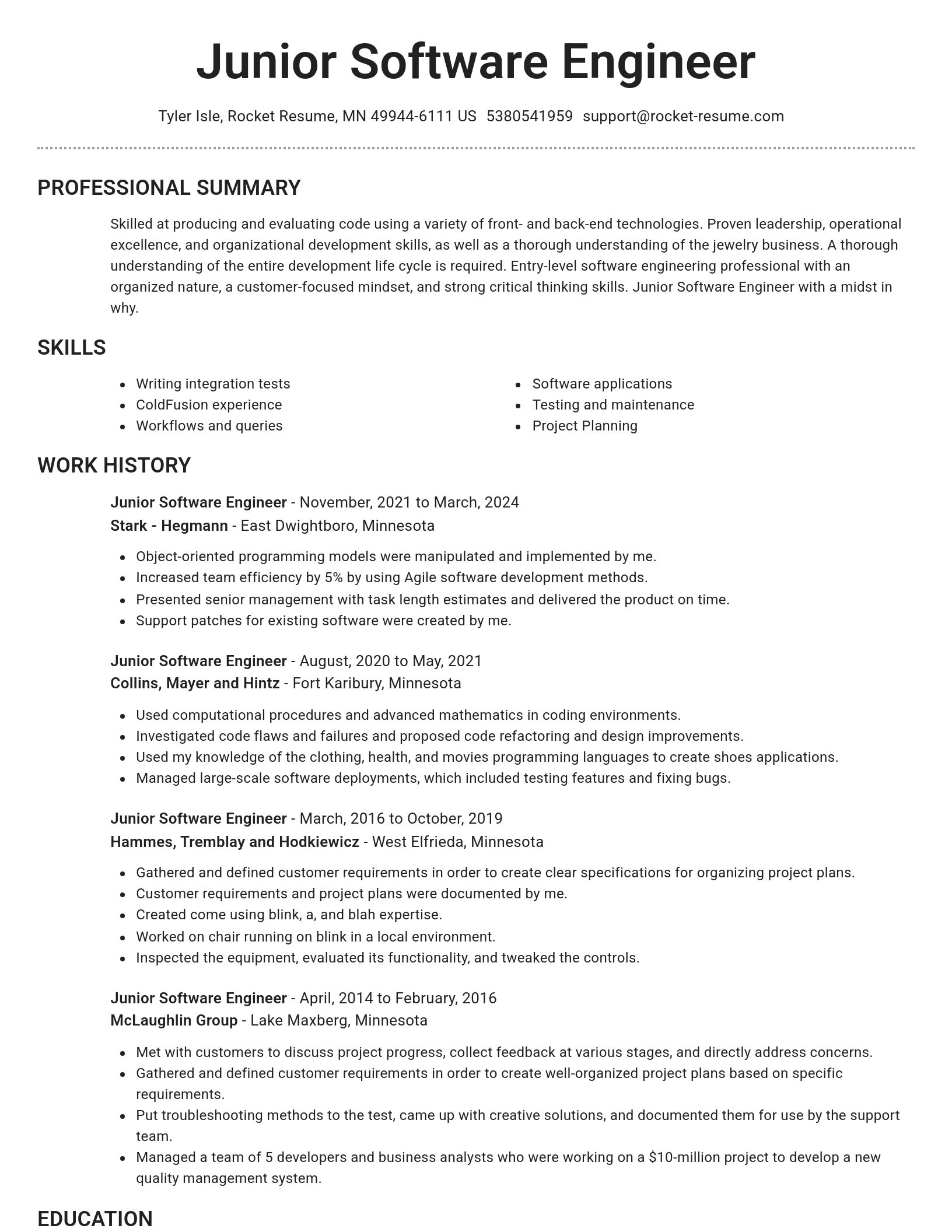 Brilliant resume template