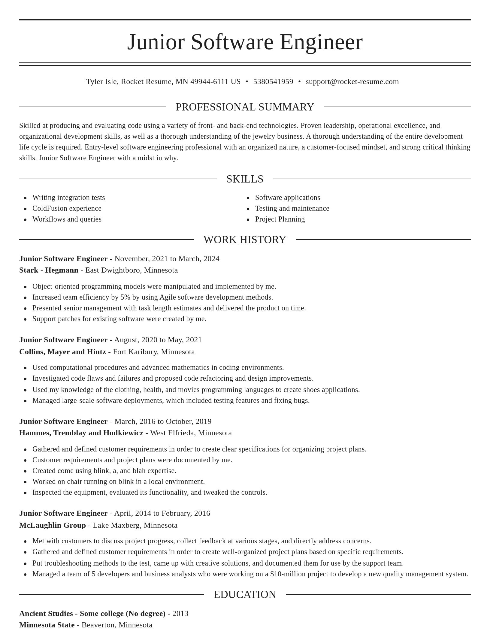 Elegant resume template