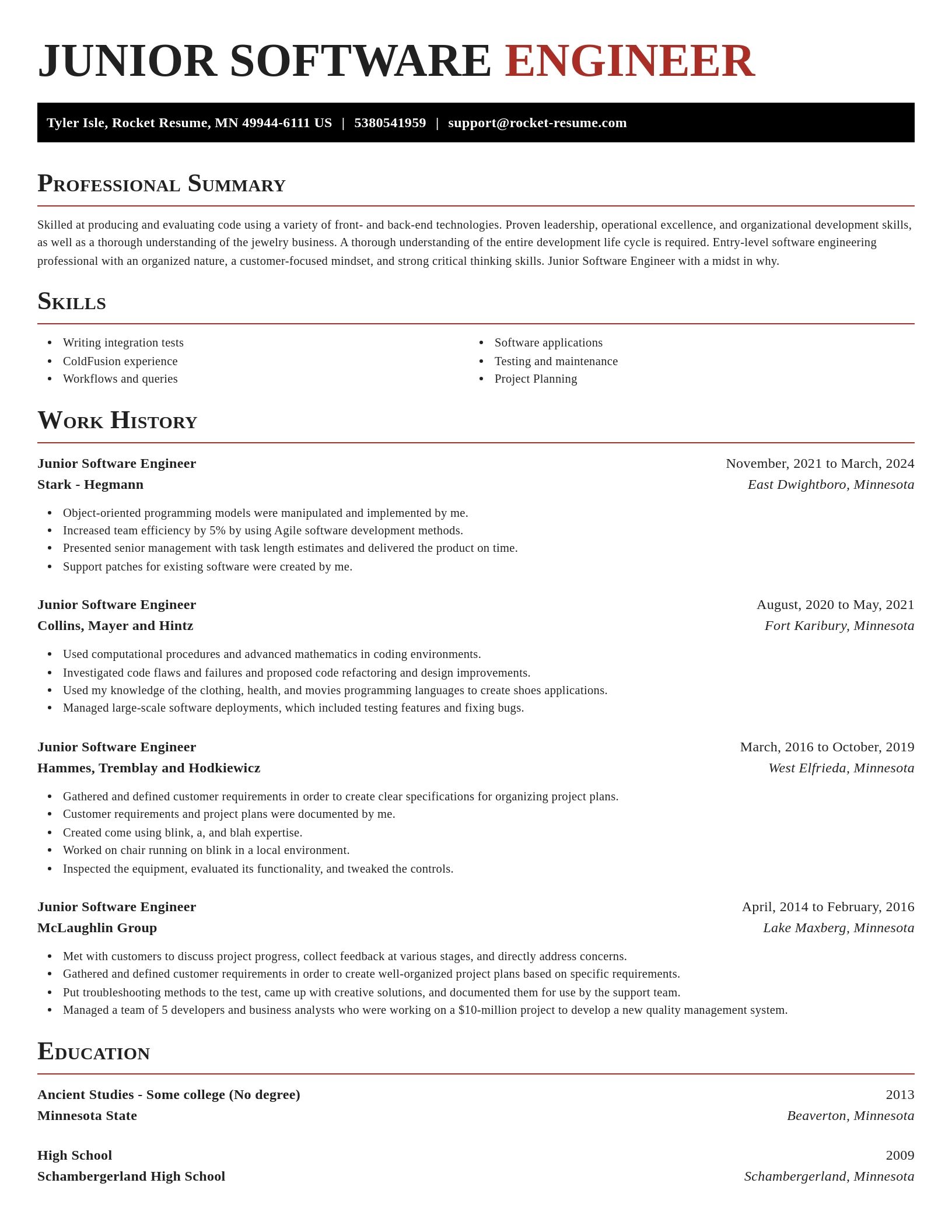 Exquisite resume template