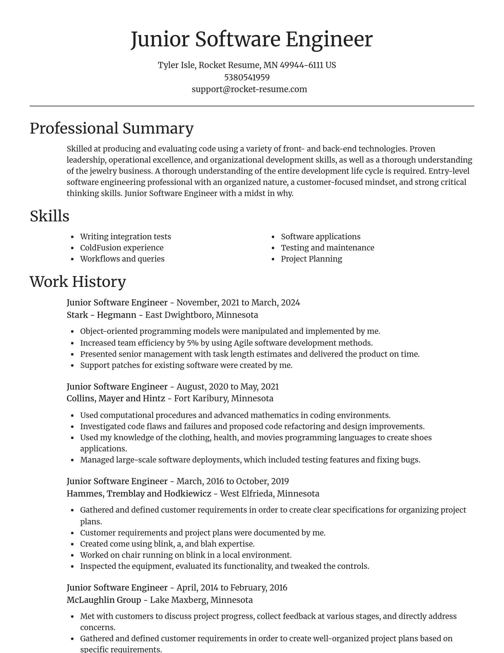 Focal Point resume template