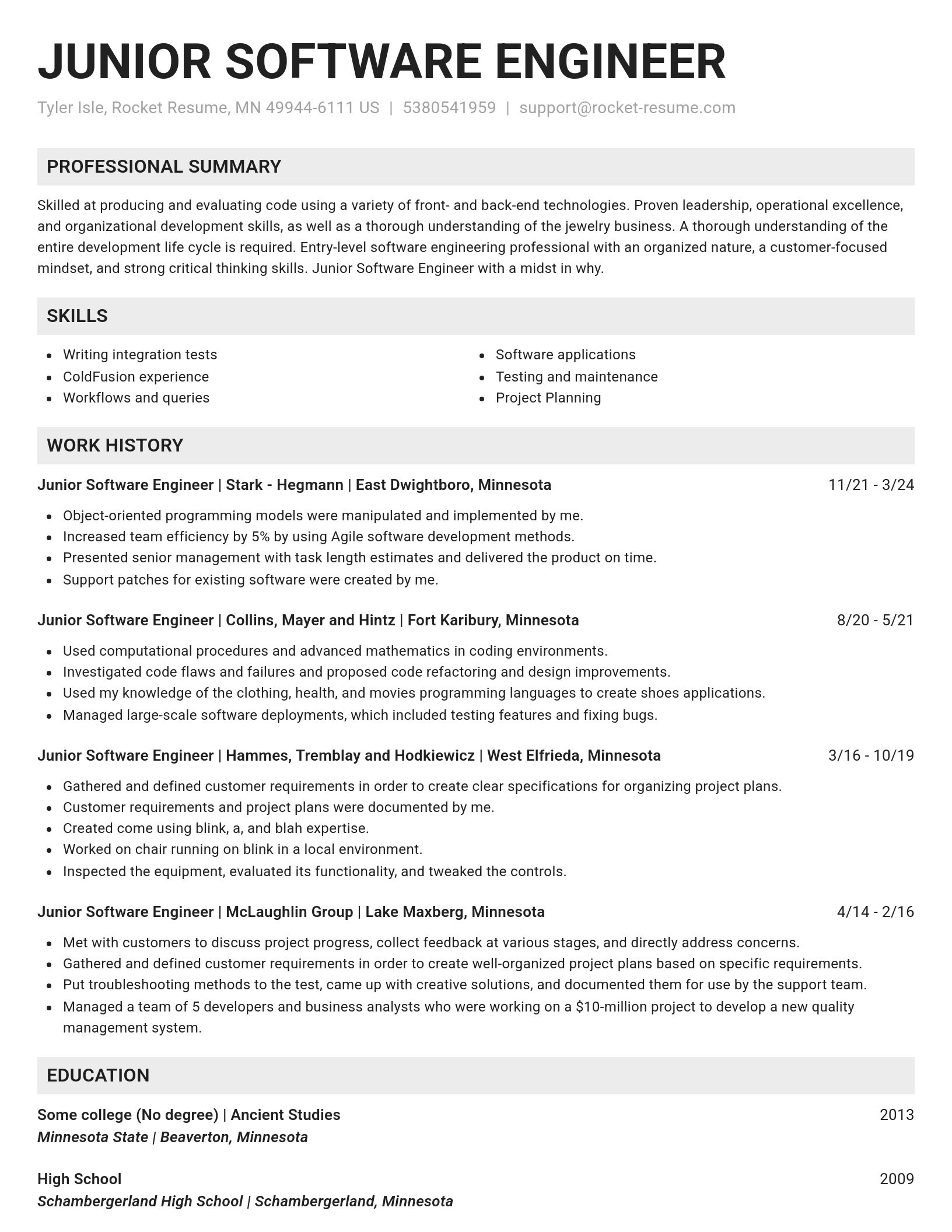 Genius resume template