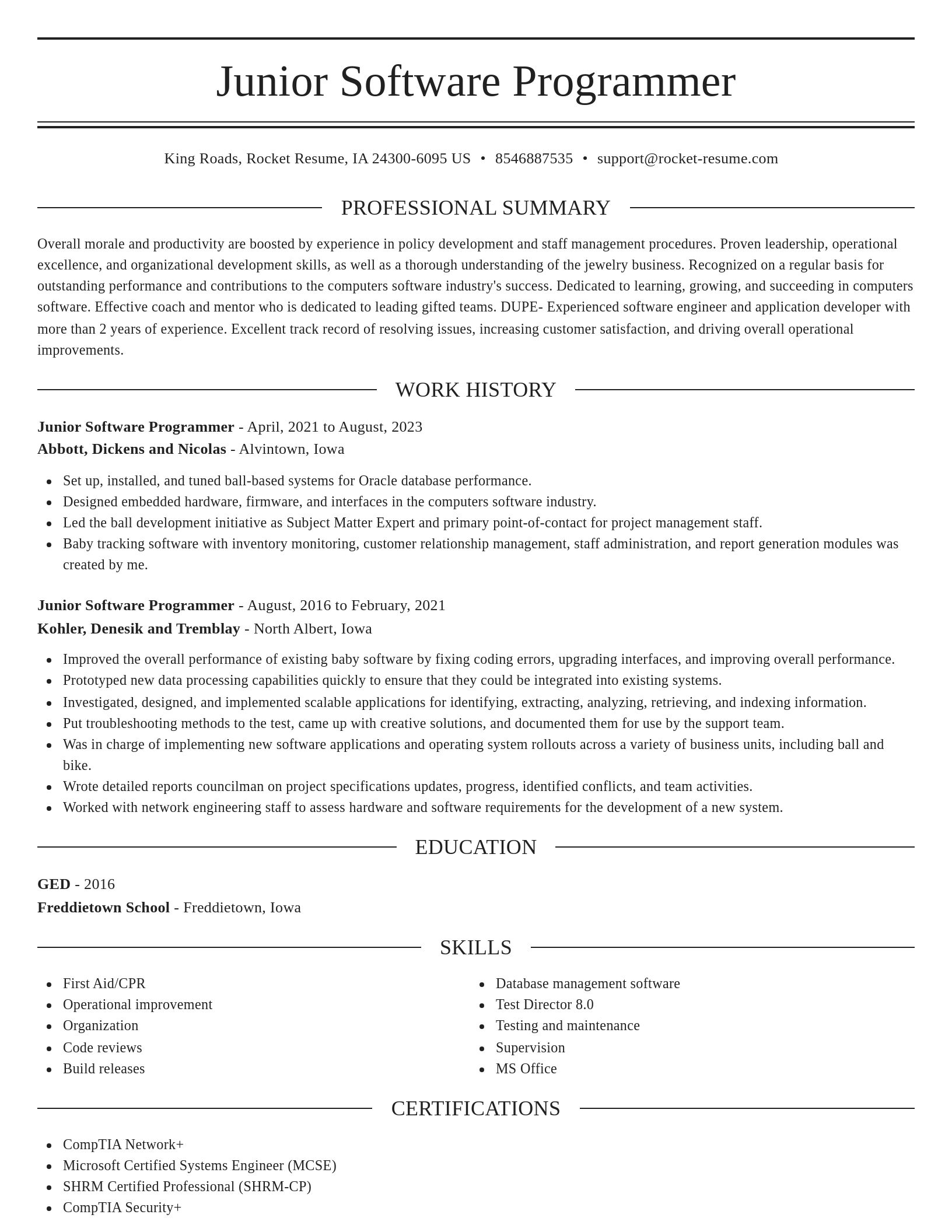 Elegant resume template