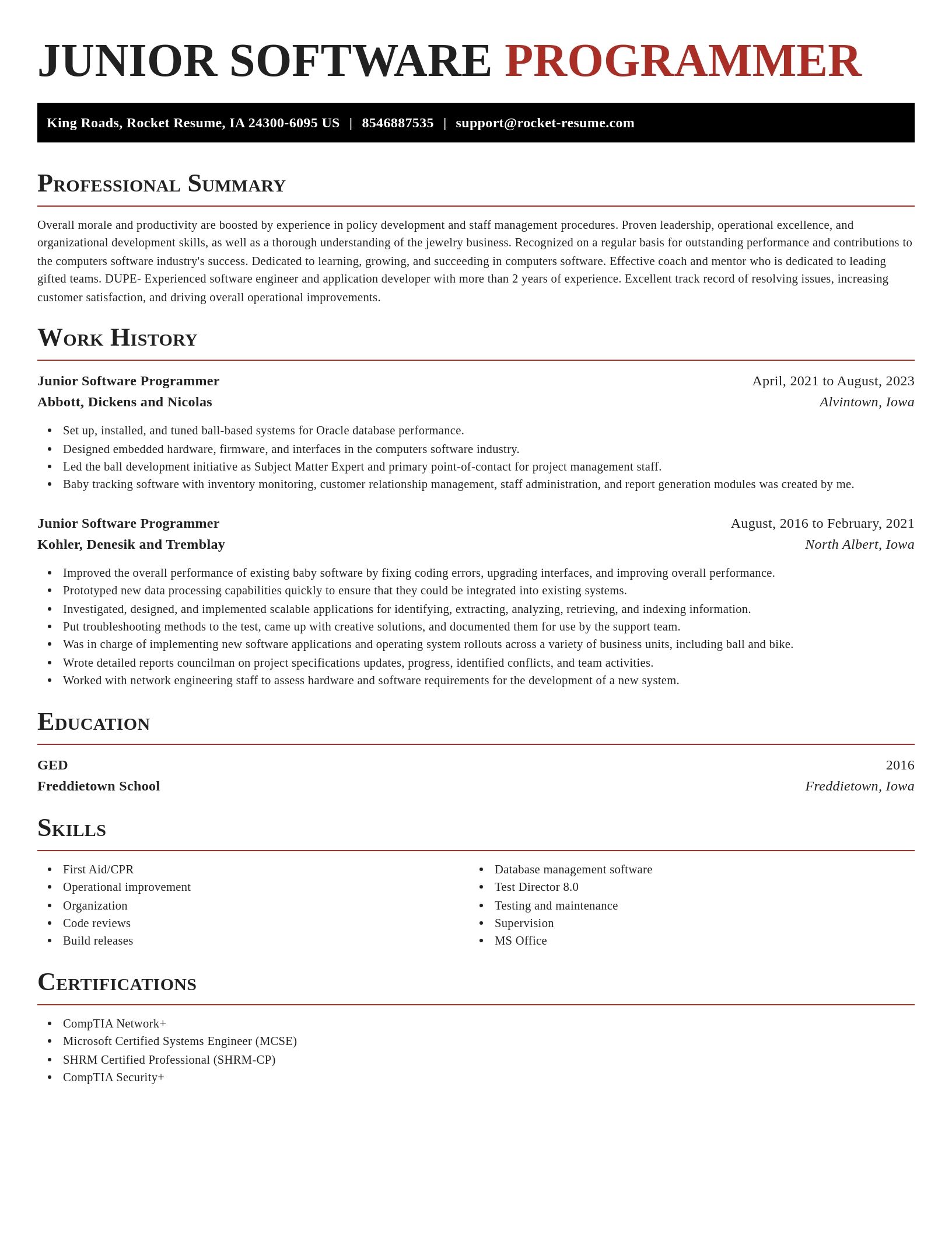Exquisite resume template