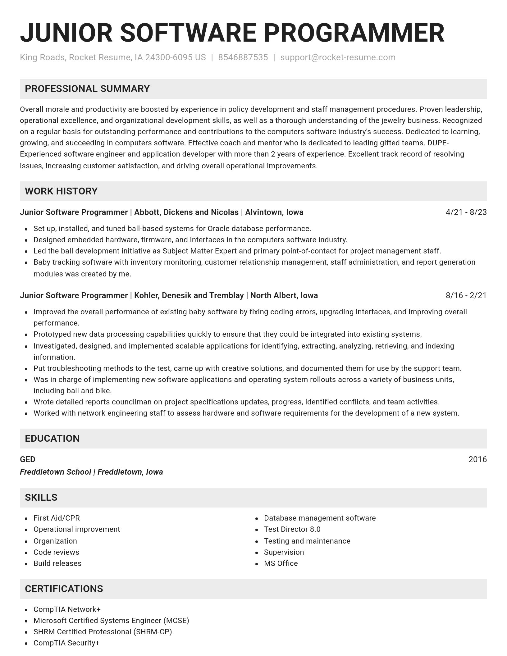 Genius resume template