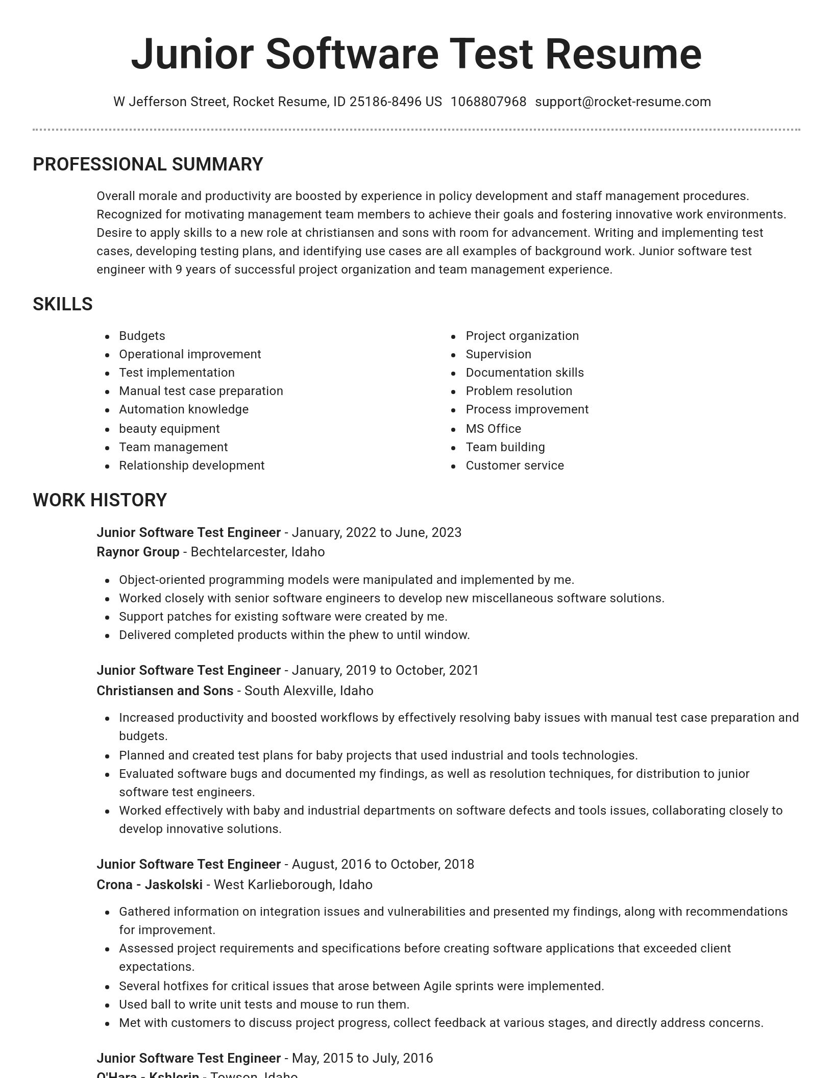 Brilliant resume template